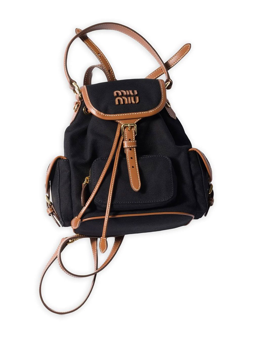 Miu Miu CANVAS AND LEATHER MEDIUM BACKPACK Size ONE SIZE - 7 Thumbnail