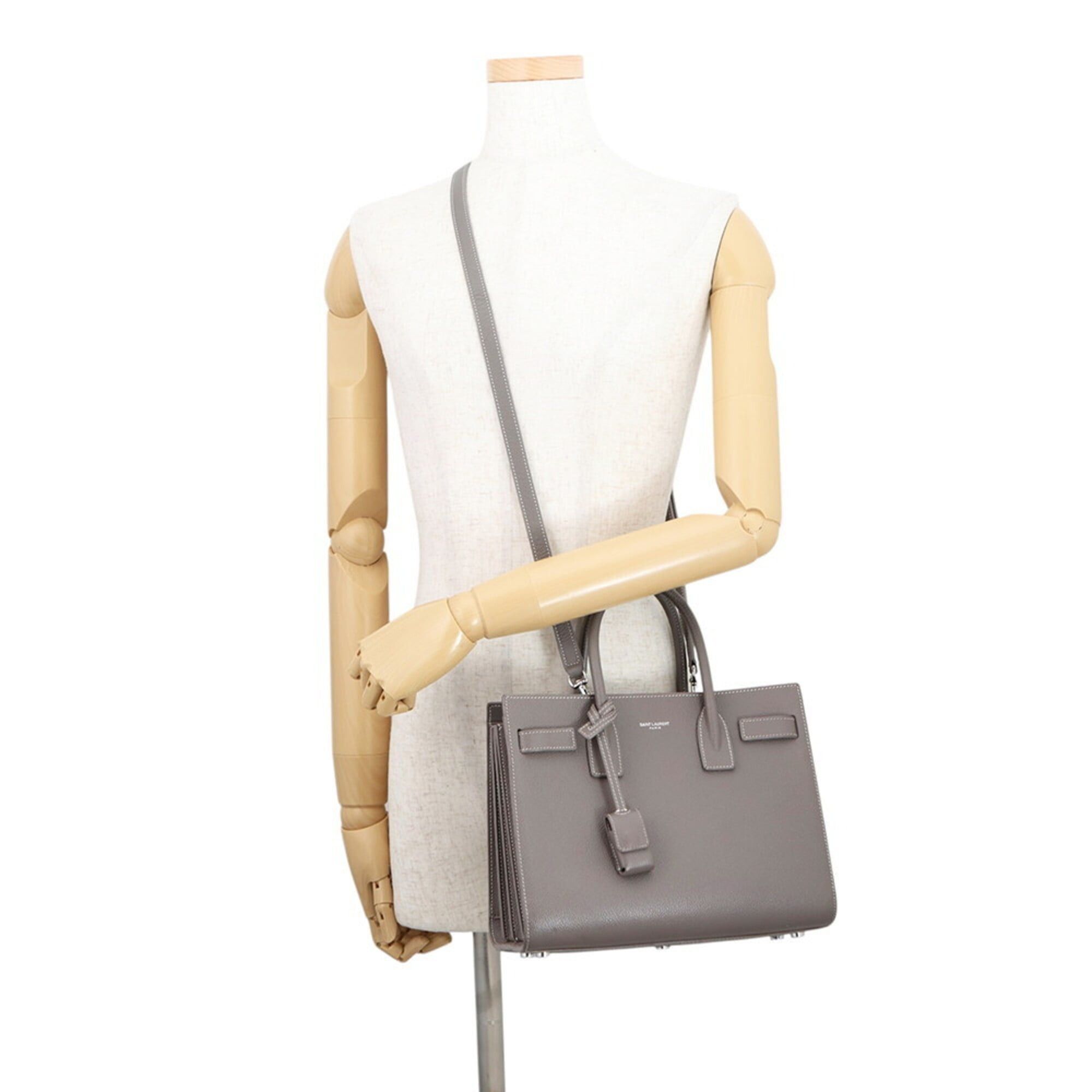 Yves Saint Laurent Yves Saint Laurent Saint Laurent Paris Baby Sac de Jour Grain Leather Handbag 421863 SAINT LAURENT PARIS 2-way Shoulder Bag Women's Size ONE SIZE - 5 Thumbnail