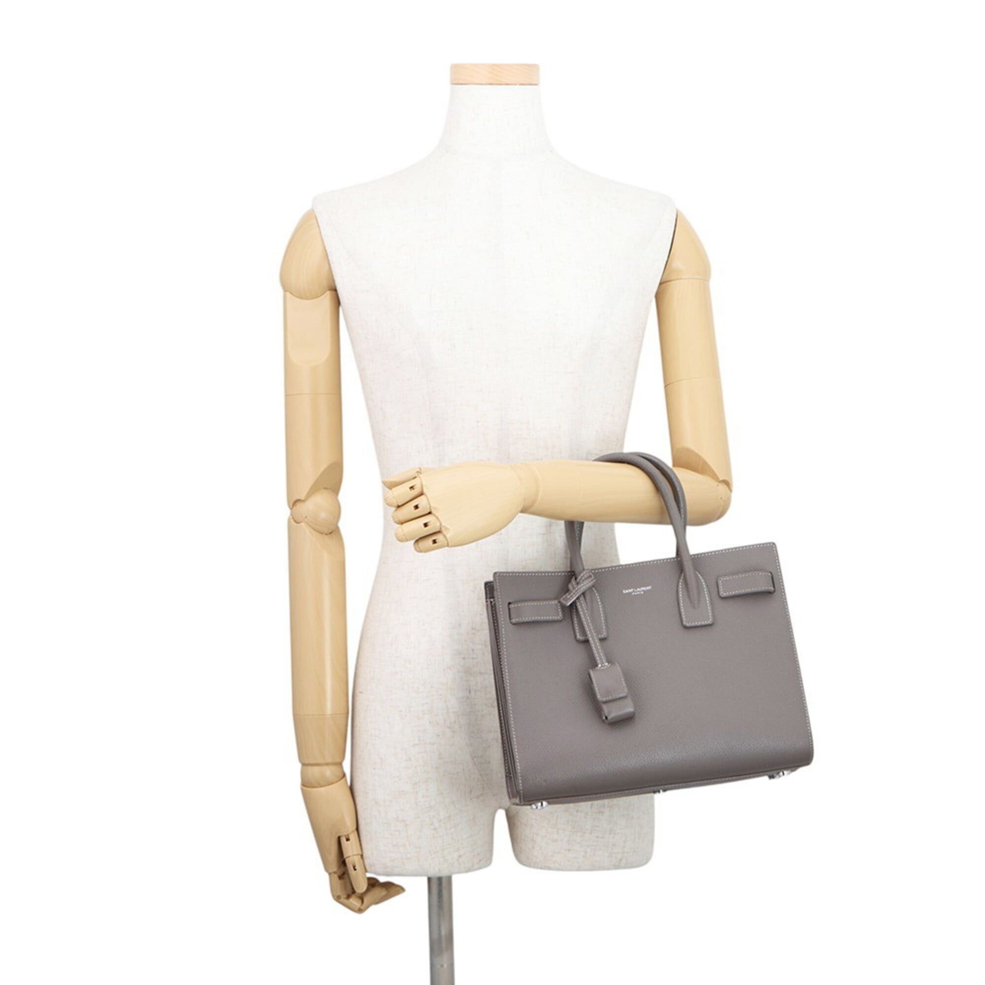 Yves Saint Laurent Yves Saint Laurent Saint Laurent Paris Baby Sac de Jour Grain Leather Handbag 421863 SAINT LAURENT PARIS 2-way Shoulder Bag Women's Size ONE SIZE - 4 Thumbnail