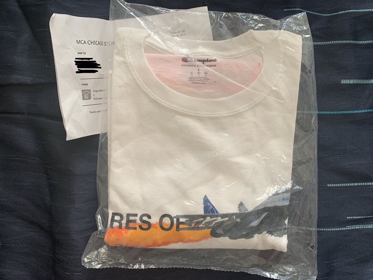 Champion Virgil Abloh Virgil Abloh x MCA FIGURES OF SPEECH Tee Medium Grailed