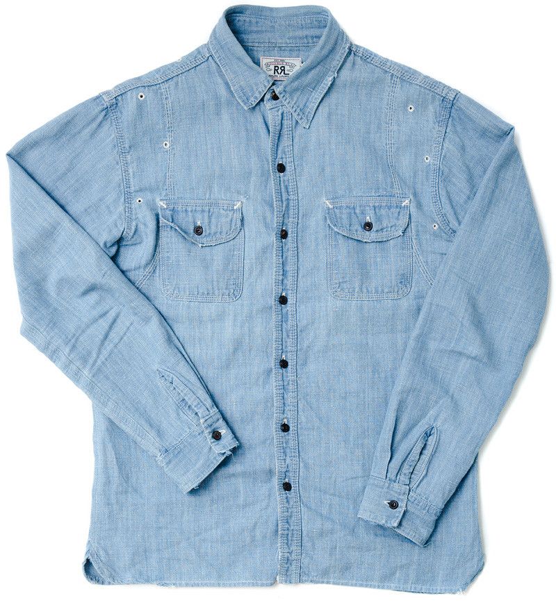 Rrl Ralph Lauren Vintage Chambray Workshirt Grailed