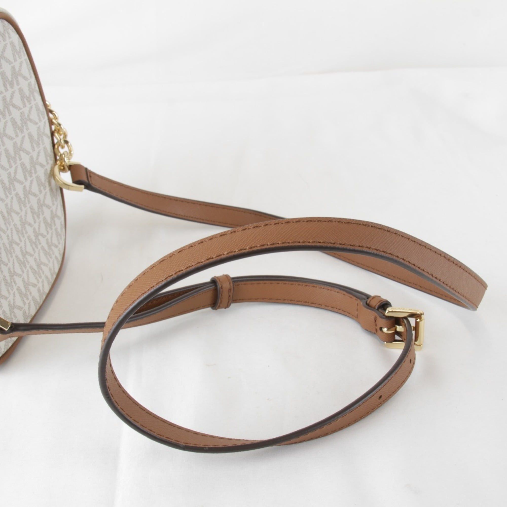 Michael Kors Michael Kors JET SET TRAVEL Chain Crossbody Vanilla Shoulder Bag White Women's Size ONE SIZE - 9 Thumbnail