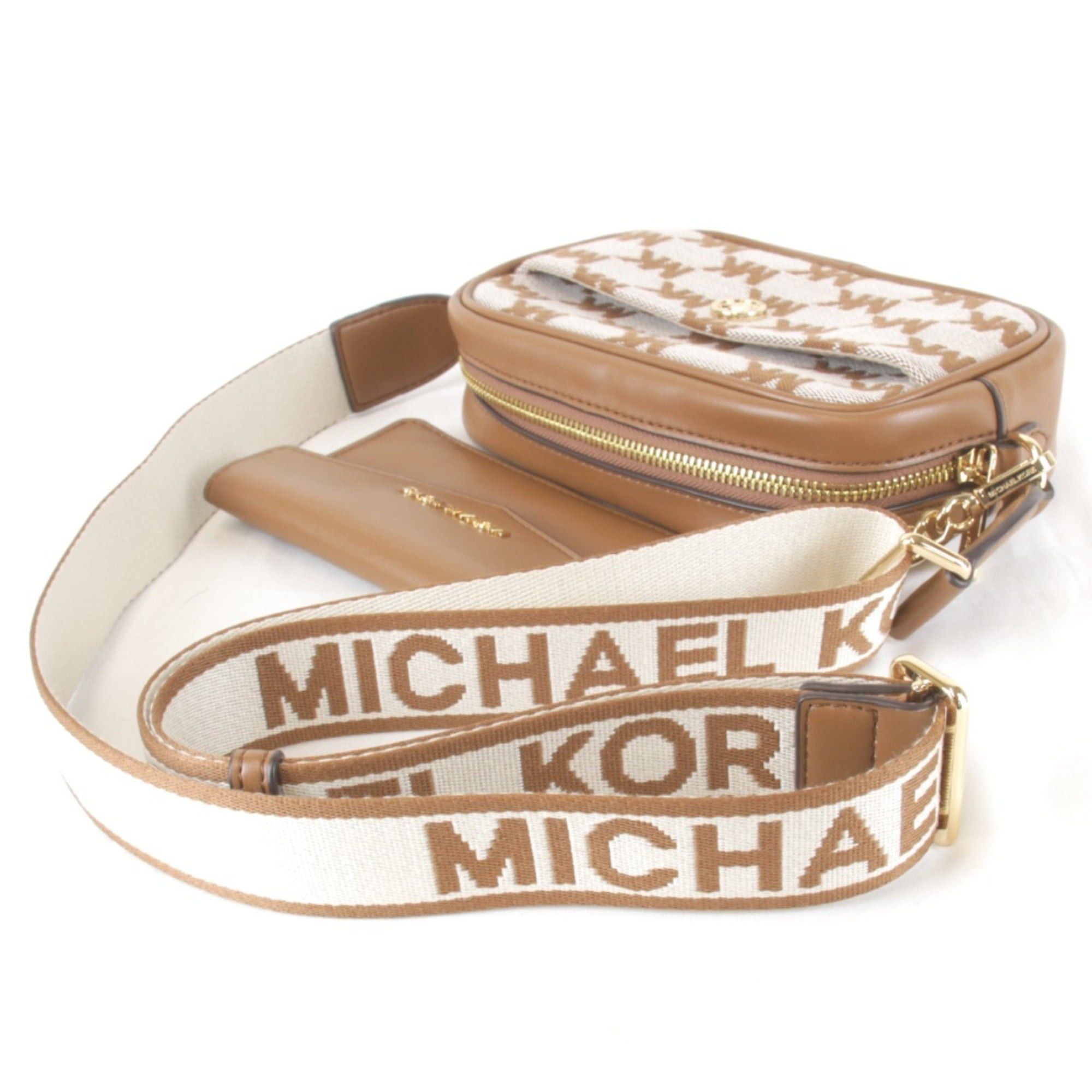 Michael Kors Michael Kors MAISIE 2-in-1 Camera Crossbody Bag Shoulder Bag, Canvas/Leather, Brown, Women's Size ONE SIZE - 6 Thumbnail