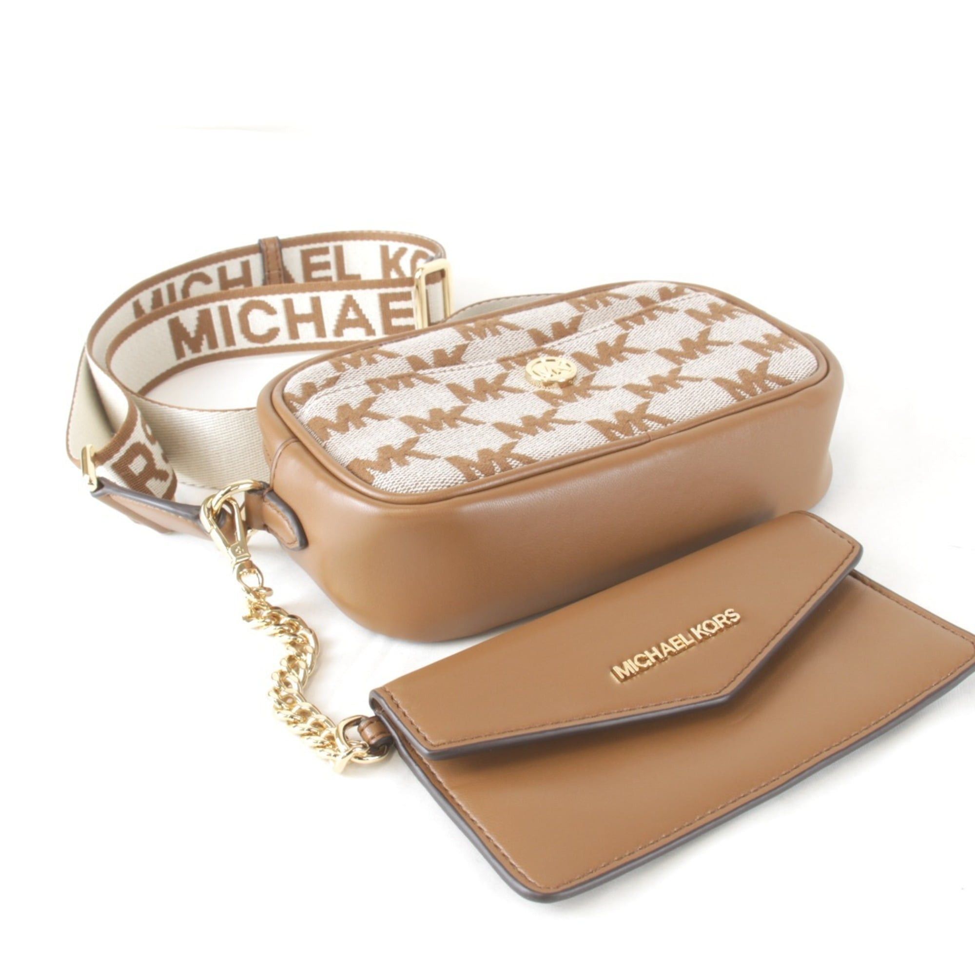 Michael Kors Michael Kors MAISIE 2-in-1 Camera Crossbody Bag Shoulder Bag, Canvas/Leather, Brown, Women's Size ONE SIZE - 5 Thumbnail