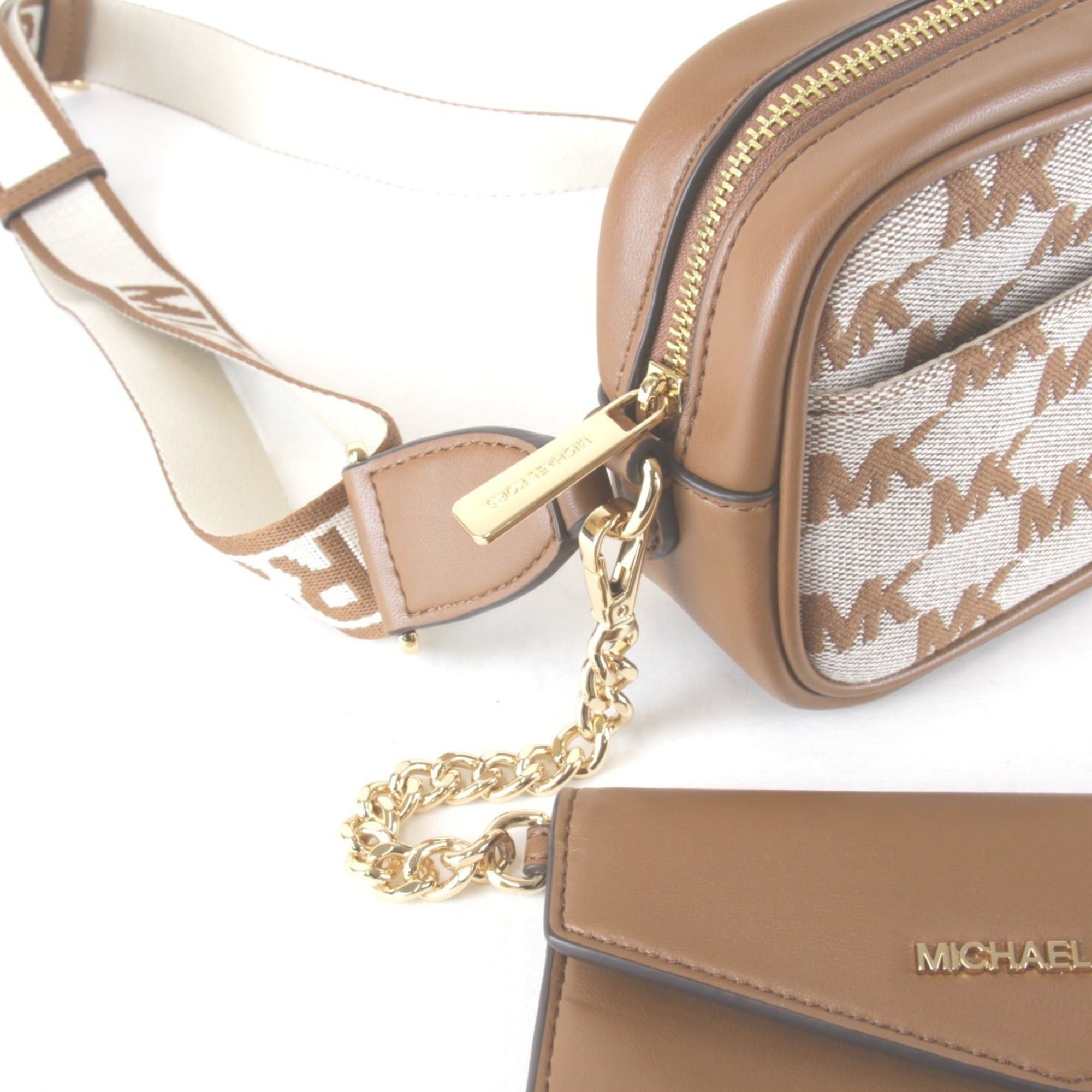 Michael Kors Michael Kors MAISIE 2-in-1 Camera Crossbody Bag Shoulder Bag, Canvas/Leather, Brown, Women's Size ONE SIZE - 8 Thumbnail