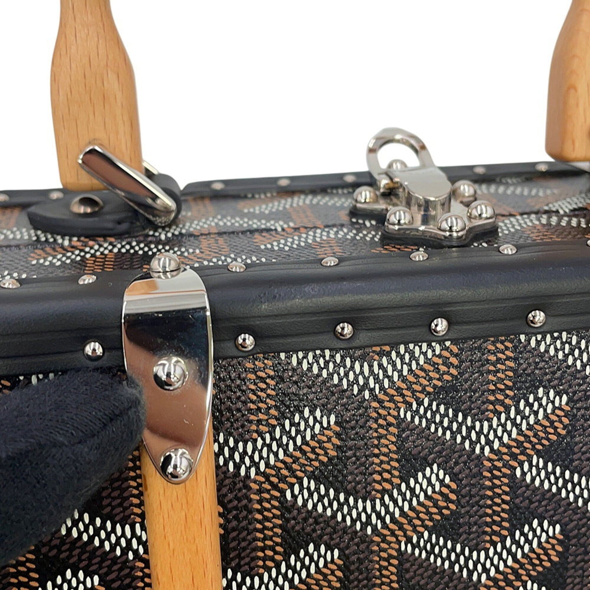 Goyard Goyard Saigon Mini Trunk Bag Wood SAIMA3MINTY01CL01P GOYARD Black 2-way Handbag Size ONE SIZE - 10 Thumbnail