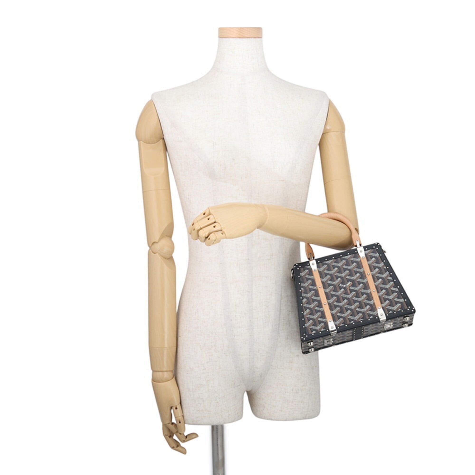 Goyard Goyard Saigon Mini Trunk Bag Wood SAIMA3MINTY01CL01P GOYARD Black 2-way Handbag Size ONE SIZE - 4 Thumbnail