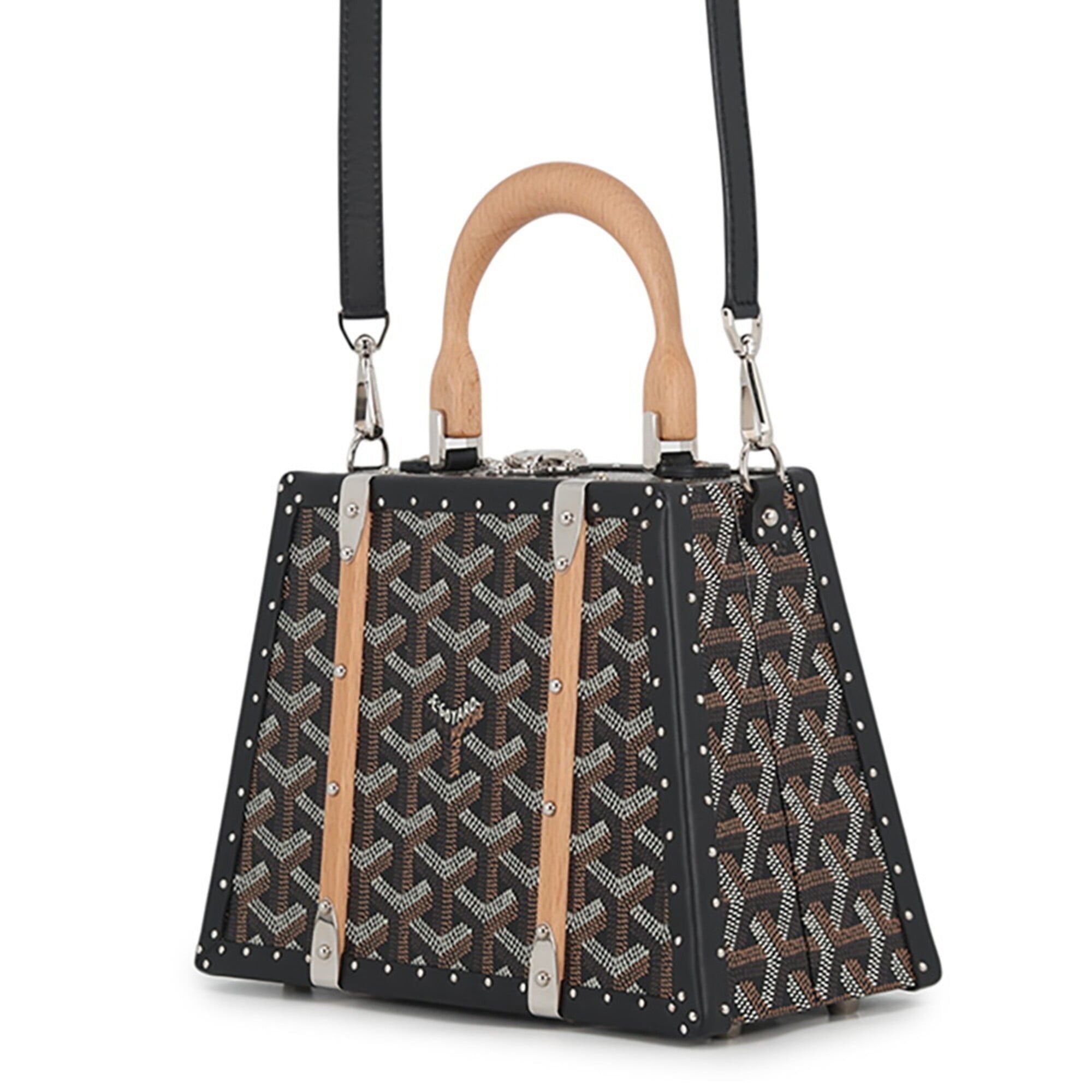 Goyard Goyard Saigon Mini Trunk Bag Wood SAIMA3MINTY01CL01P GOYARD Black 2-way Handbag Size ONE SIZE - 2 Thumbnail