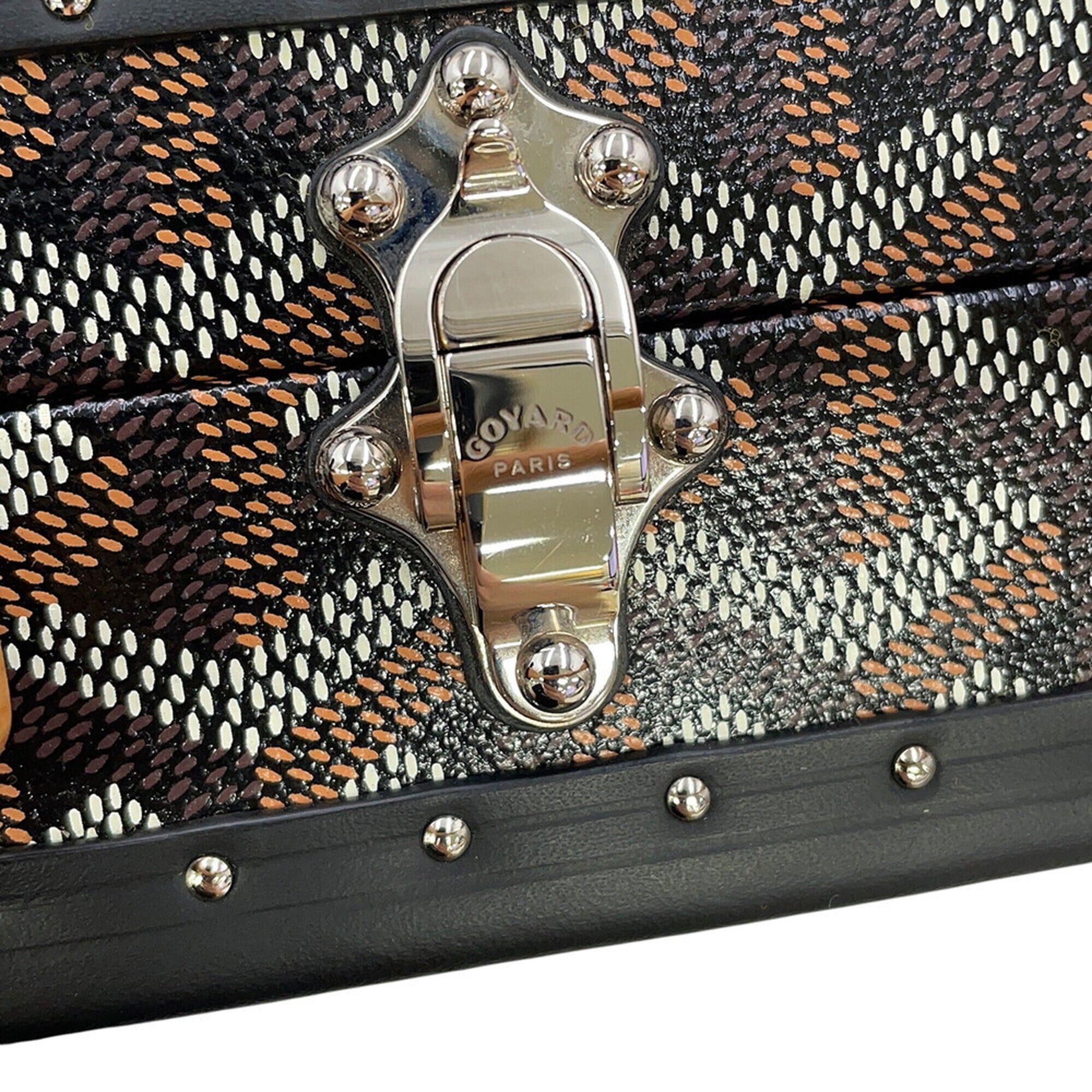 Goyard Goyard Saigon Mini Trunk Bag Wood SAIMA3MINTY01CL01P GOYARD Black 2-way Handbag Size ONE SIZE - 8 Thumbnail