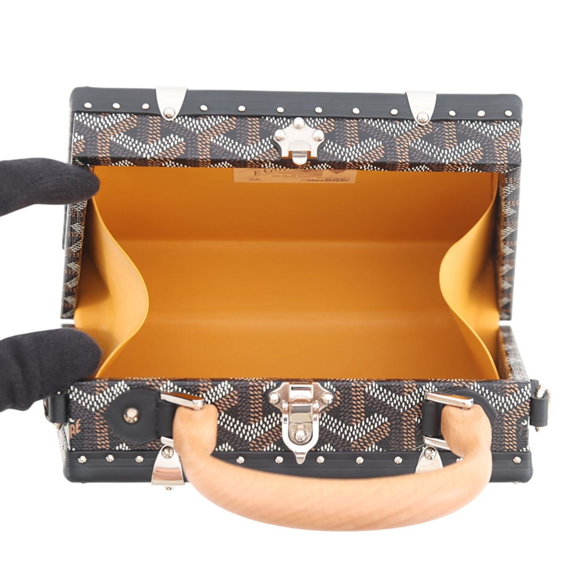 Goyard Goyard Saigon Mini Trunk Bag Wood SAIMA3MINTY01CL01P GOYARD Black 2-way Handbag Size ONE SIZE - 6 Thumbnail