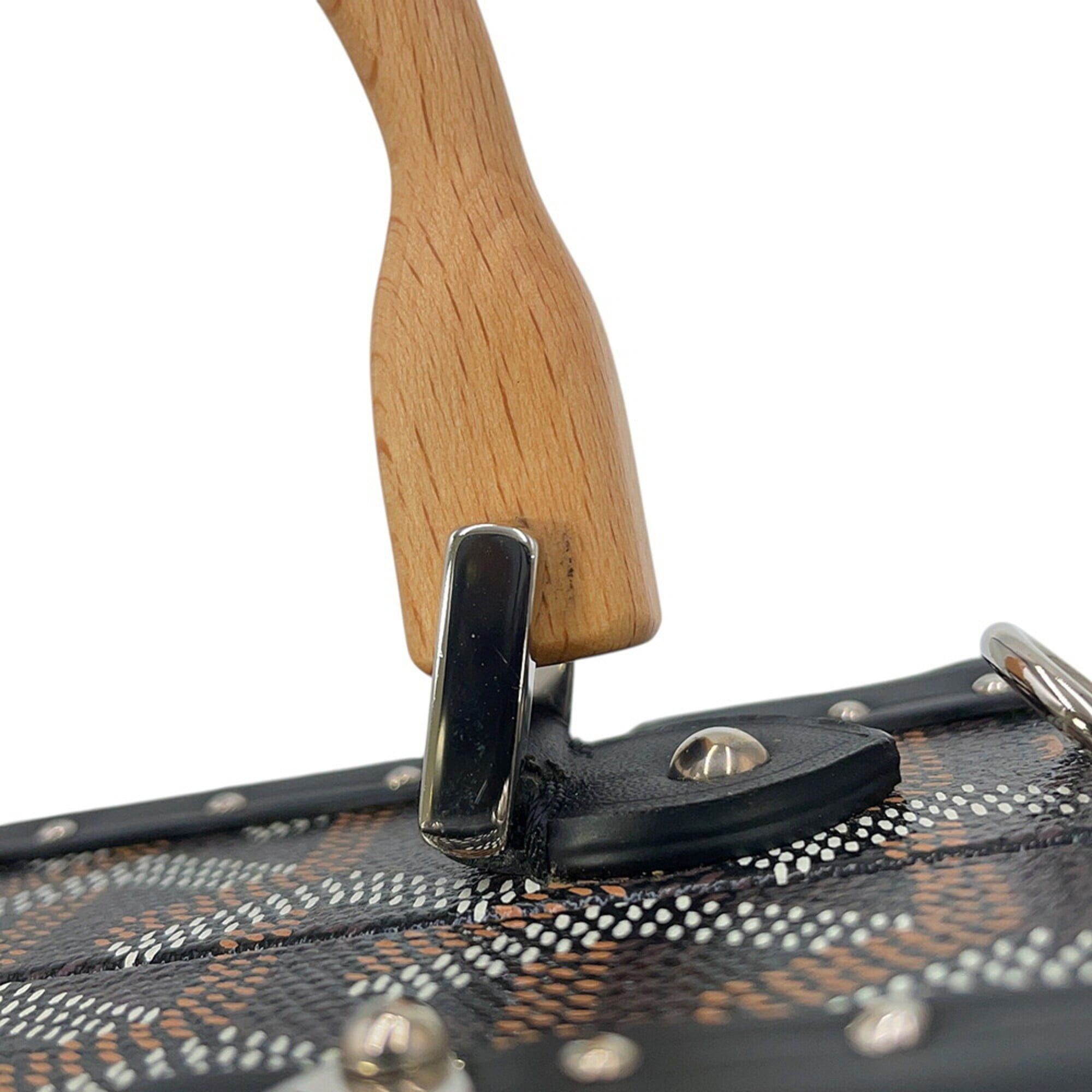 Goyard Goyard Saigon Mini Trunk Bag Wood SAIMA3MINTY01CL01P GOYARD Black 2-way Handbag Size ONE SIZE - 11 Thumbnail