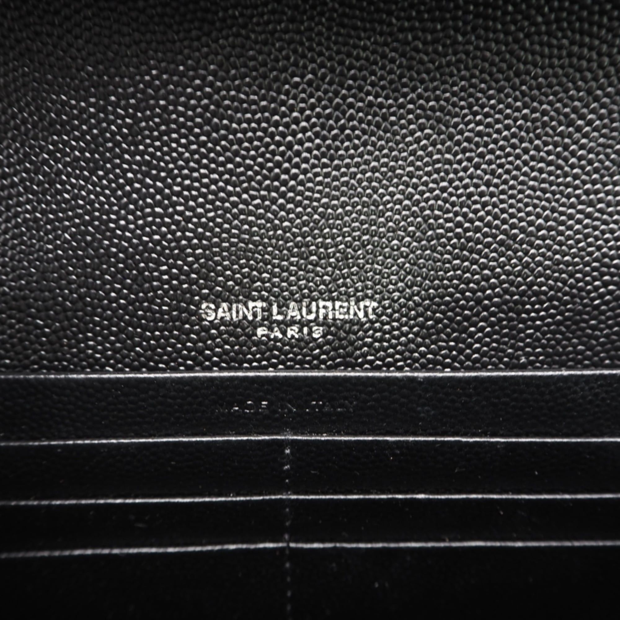 Yves Saint Laurent Yves Saint Laurent SAINT LAURENT PARIS Cassandra Envelope Chain Wallet 742920 (Grain de Poudre Leather) Shoulder Bag, Black, Women's Size ONE SIZE - 16 Thumbnail