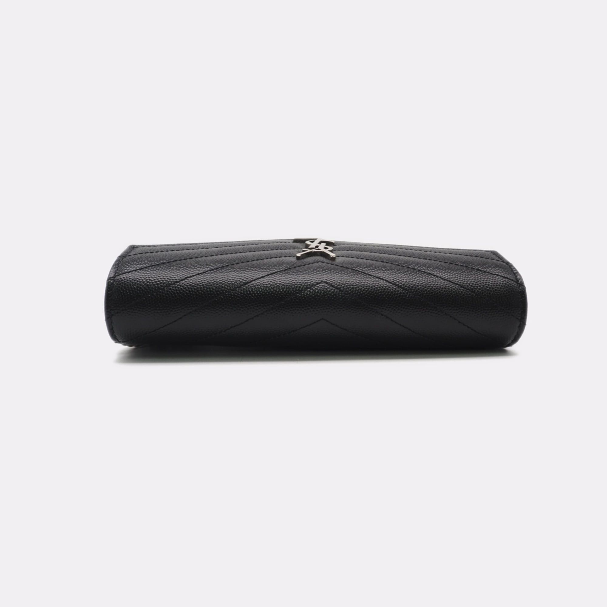 Yves Saint Laurent Yves Saint Laurent SAINT LAURENT PARIS Cassandra Envelope Chain Wallet 742920 (Grain de Poudre Leather) Shoulder Bag, Black, Women's Size ONE SIZE - 9 Thumbnail