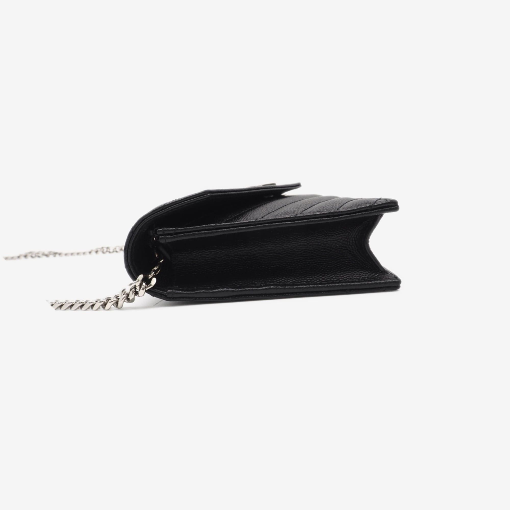Yves Saint Laurent Yves Saint Laurent SAINT LAURENT PARIS Cassandra Envelope Chain Wallet 742920 (Grain de Poudre Leather) Shoulder Bag, Black, Women's Size ONE SIZE - 7 Thumbnail