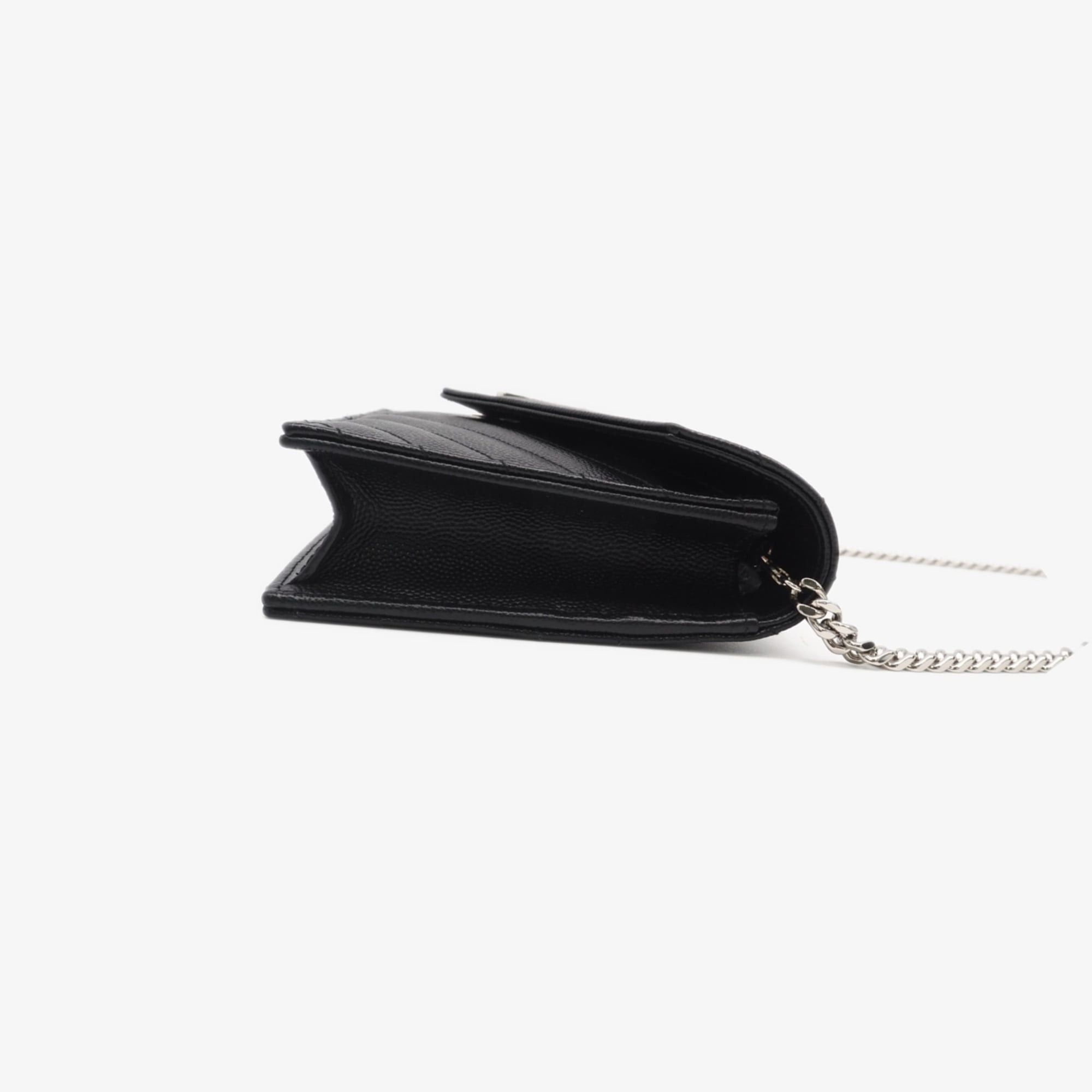 Yves Saint Laurent Yves Saint Laurent SAINT LAURENT PARIS Cassandra Envelope Chain Wallet 742920 (Grain de Poudre Leather) Shoulder Bag, Black, Women's Size ONE SIZE - 6 Thumbnail
