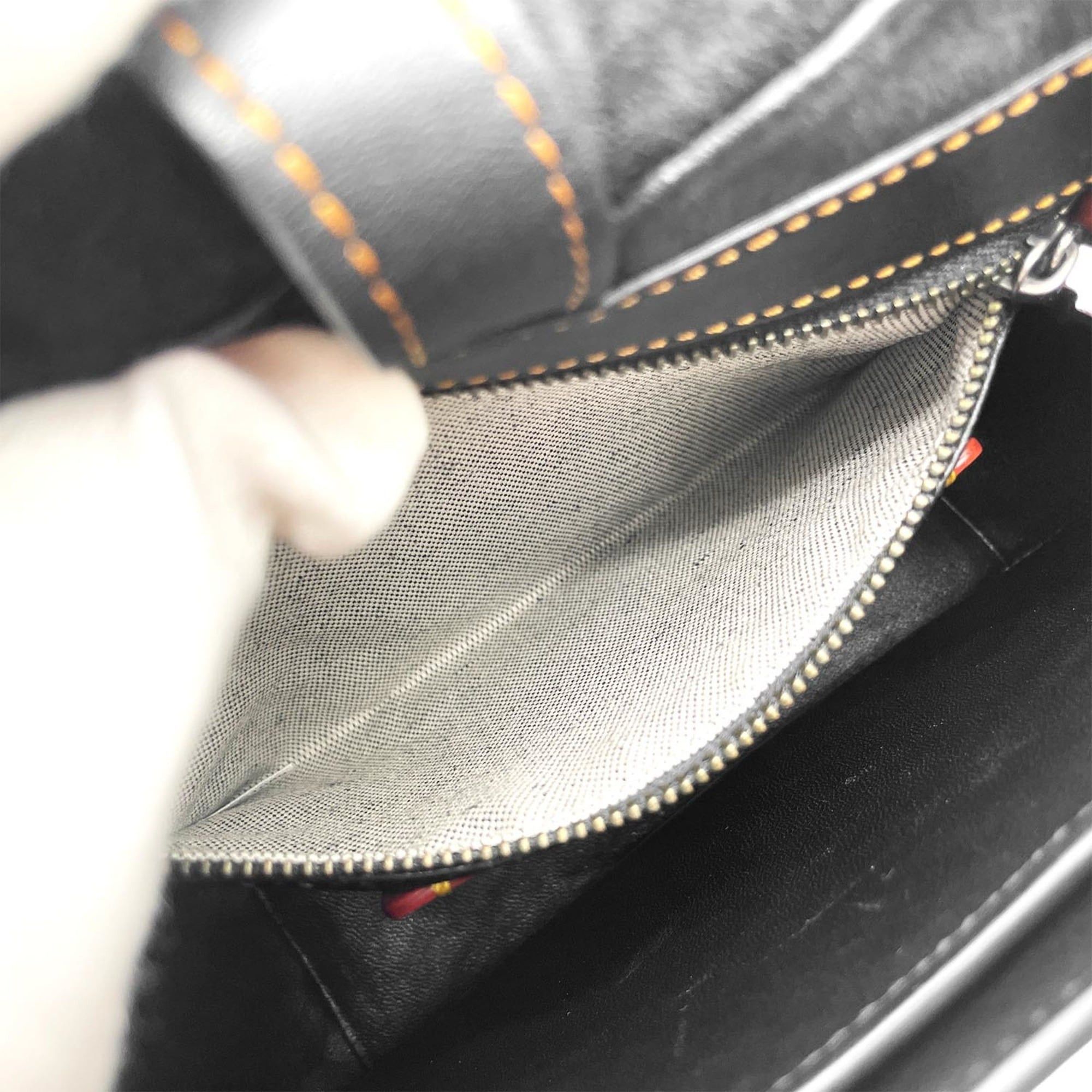 Coach COACH Saddlebag Varsity Patchwork Shoulder Bag 20115 Glovetanned Leather Black Men's and Women's Size ONE SIZE - 10 Thumbnail