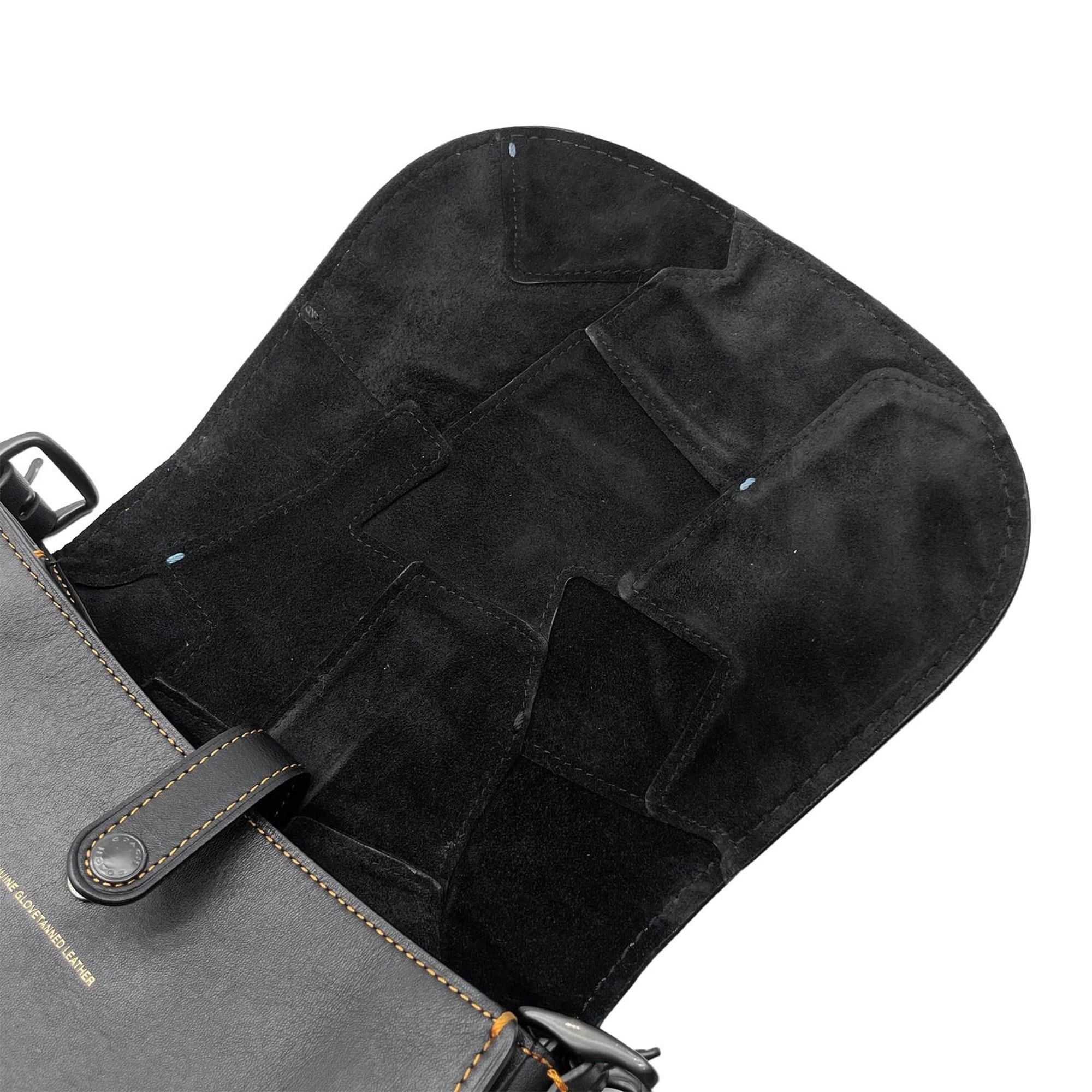 Coach COACH Saddlebag Varsity Patchwork Shoulder Bag 20115 Glovetanned Leather Black Men's and Women's Size ONE SIZE - 13 Thumbnail
