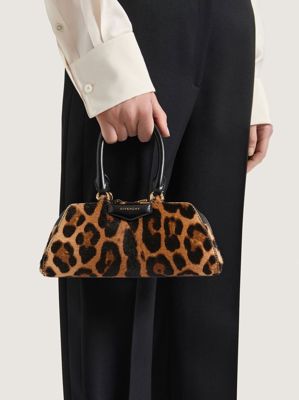 Givenchy MINI ANTIGONA EAST-WEST BAG IN LEOPARD PONY EFFECT LEATHER Size ONE SIZE - 2 Thumbnail