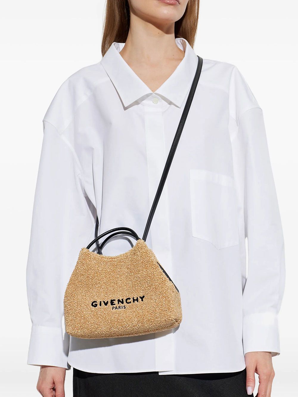 Givenchy NANO FACET TOTE BAG IN SPONGE RAFFIA Size ONE SIZE - 7 Thumbnail