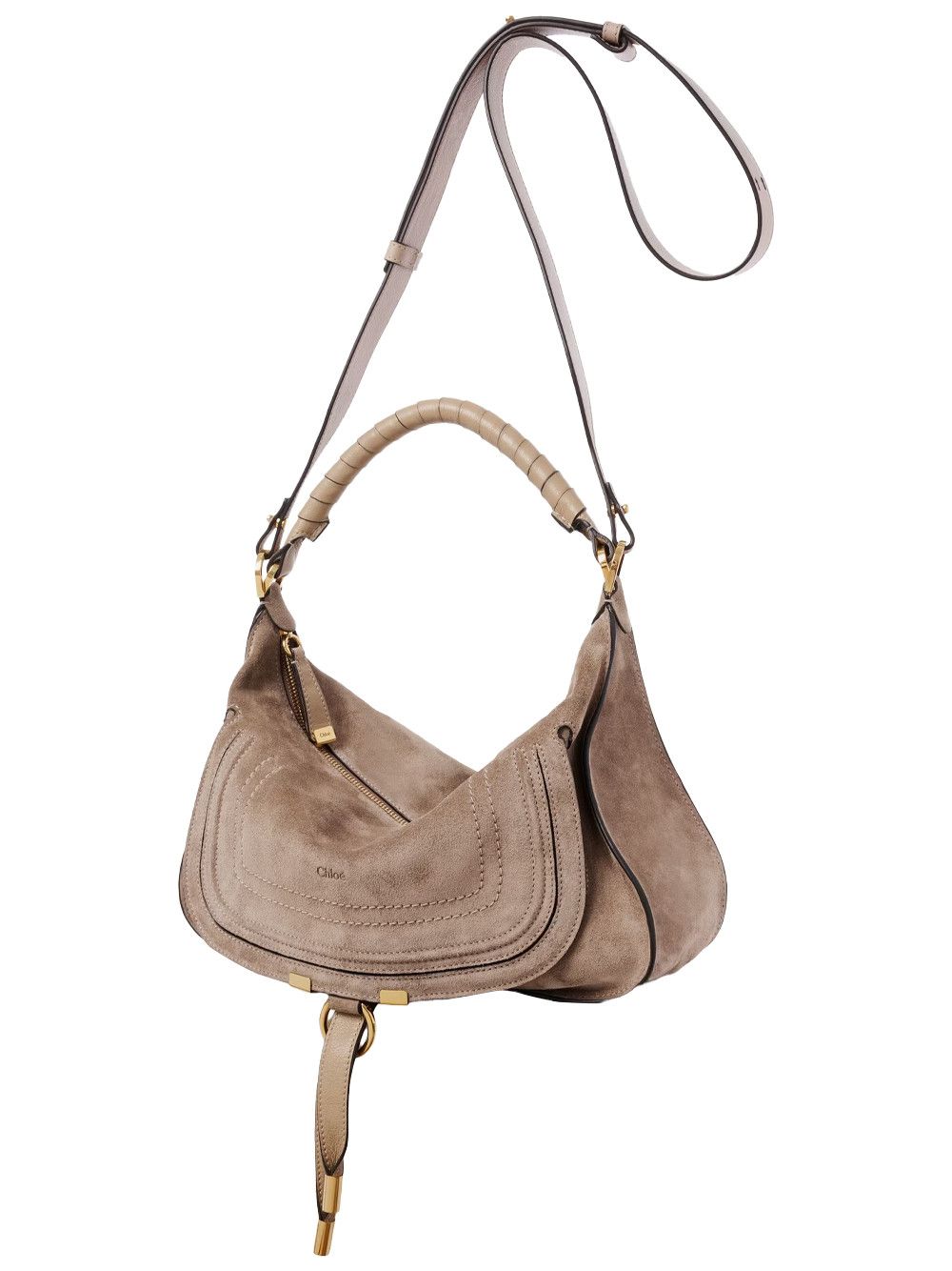 Chloe SMALL MARCIE SHOULDER BAG IN SUEDE LEATHER Size ONE SIZE - 4 Thumbnail