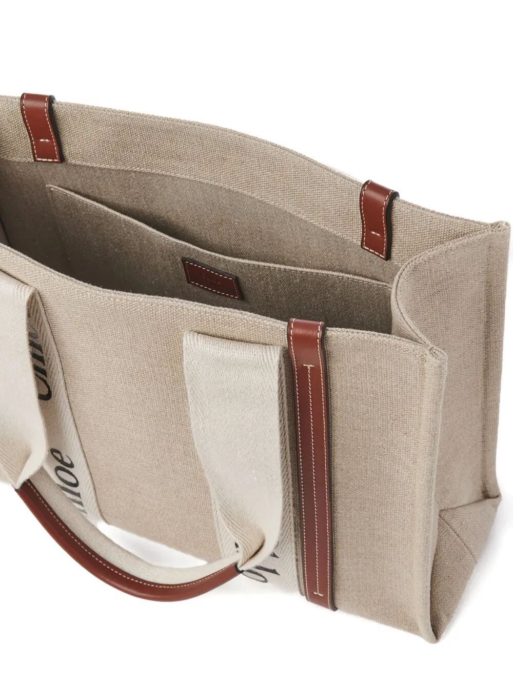 Chloe WOODY LINEN TOTE BAG Size ONE SIZE - 5 Thumbnail