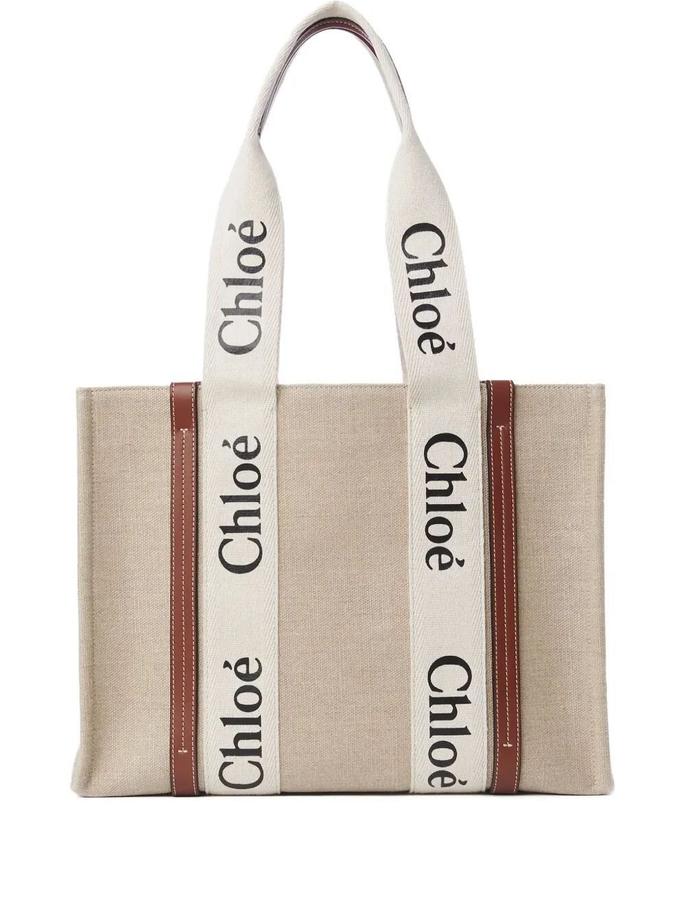 Chloe WOODY LINEN TOTE BAG Size ONE SIZE - 2 Thumbnail