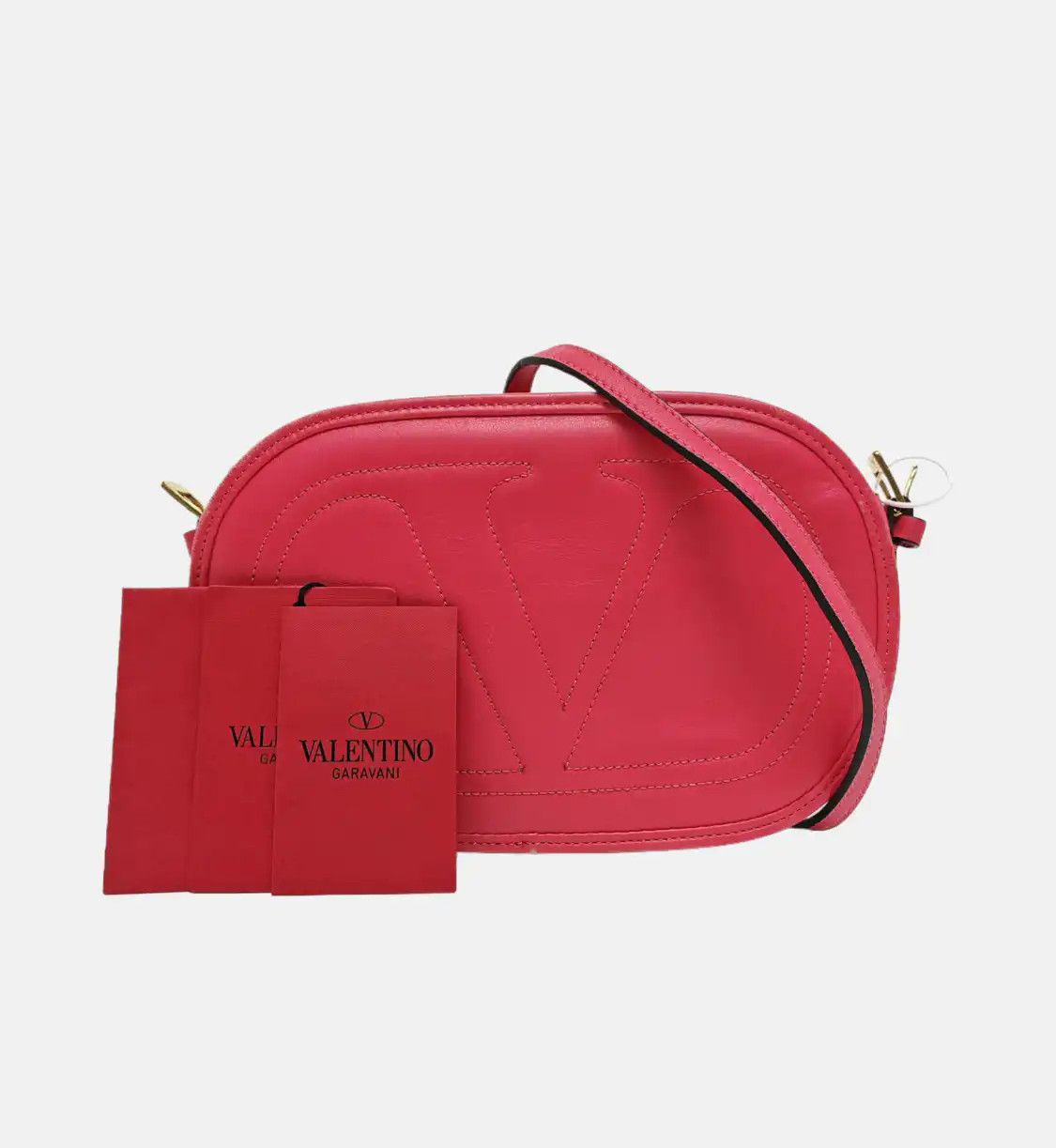 Valentino VALENTINO Vlogo Signatur rose redcowhide leather quilted crossbody bag shoulder Size ONE SIZE - 8 Thumbnail