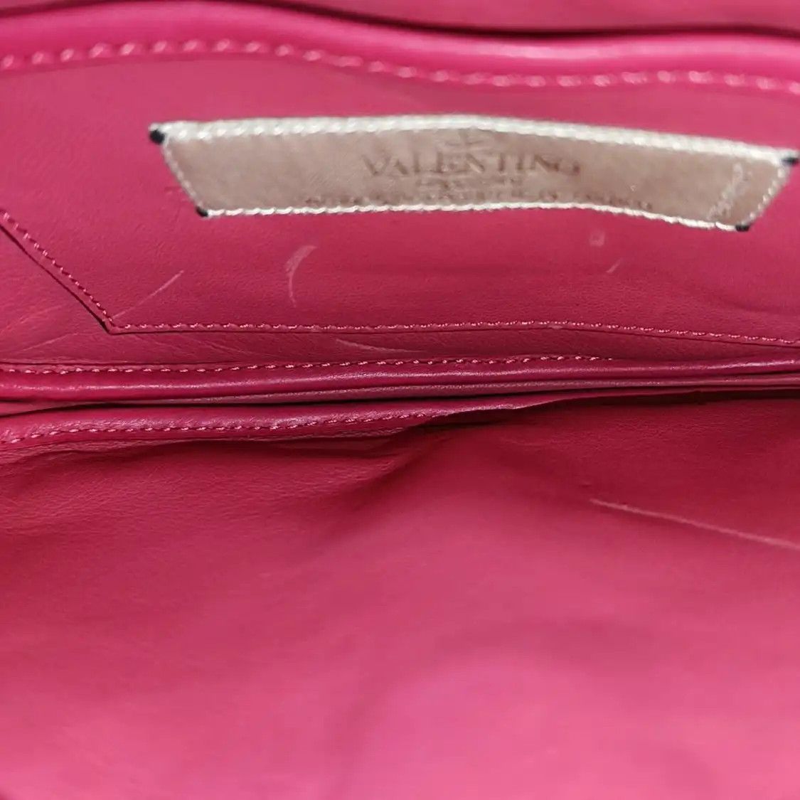 Valentino VALENTINO Vlogo Signatur rose redcowhide leather quilted crossbody bag shoulder Size ONE SIZE - 18 Thumbnail