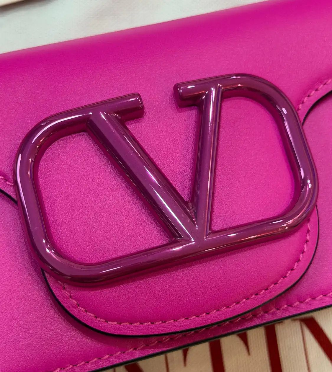 Valentino VALENTINO Vsling mini rose redcowhide leather crossbody bag 2 striped detachable Size ONE SIZE - 3 Thumbnail