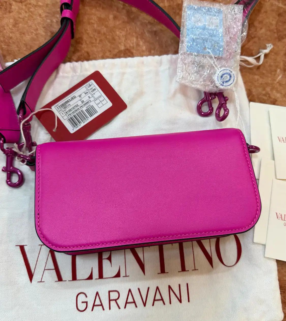 Valentino VALENTINO Vsling mini rose redcowhide leather crossbody bag 2 striped detachable Size ONE SIZE - 5 Thumbnail