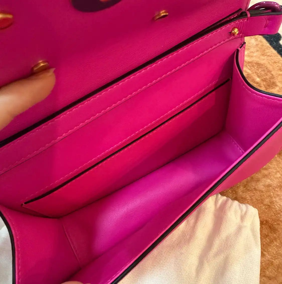 Valentino VALENTINO Vsling mini rose redcowhide leather crossbody bag 2 striped detachable Size ONE SIZE - 9 Thumbnail