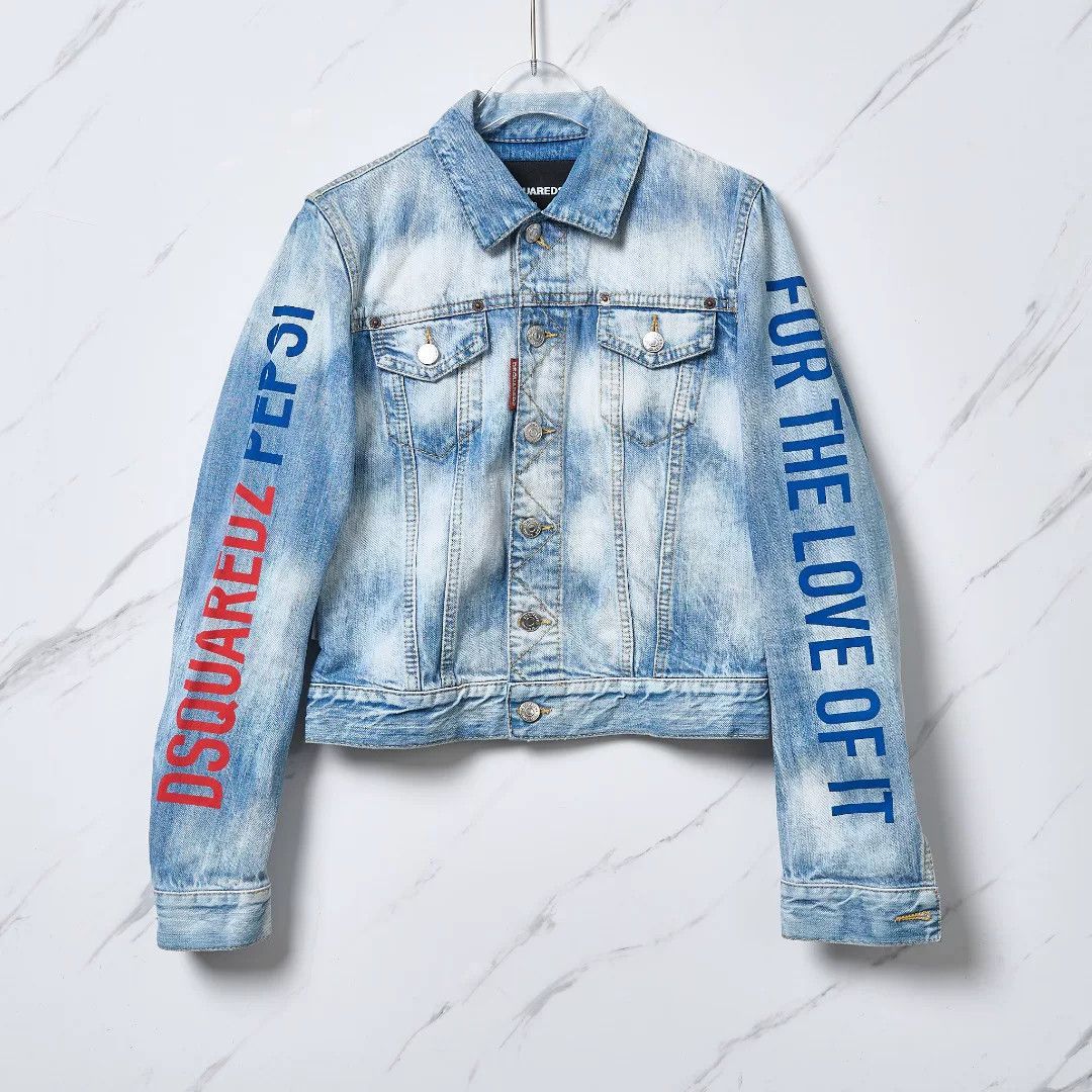 Dsquared2 Dsquared2 Pepsi Print Denim Jacket Size 40 Size S / US 4 / IT 40 - 2 Thumbnail