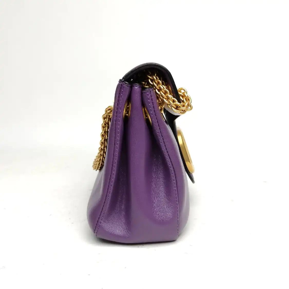 Valentino VALENTINO Vsling purple sheepskin shoulder bag gold hardware Size ONE SIZE - 4 Thumbnail