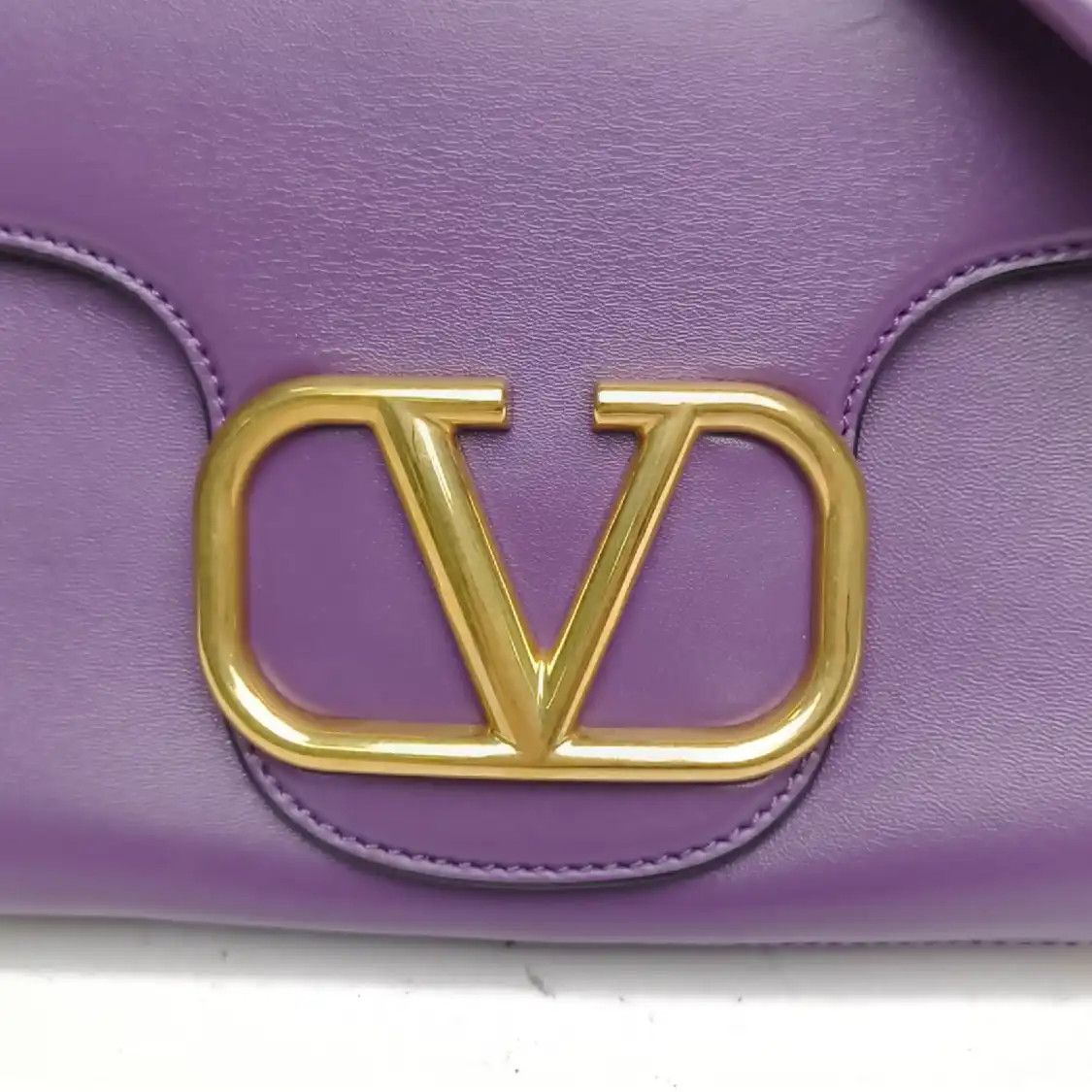 Valentino VALENTINO Vsling purple sheepskin shoulder bag gold hardware Size ONE SIZE - 6 Thumbnail
