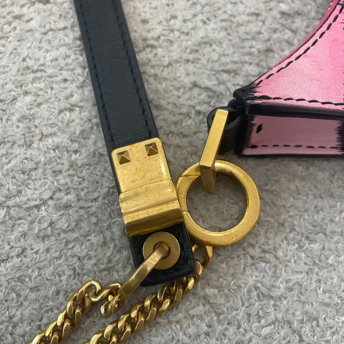 Valentino VALENTINO Vlogo Signatur mini pink cowhide leather shoulder bag gold hardware Size ONE SIZE - 8 Thumbnail