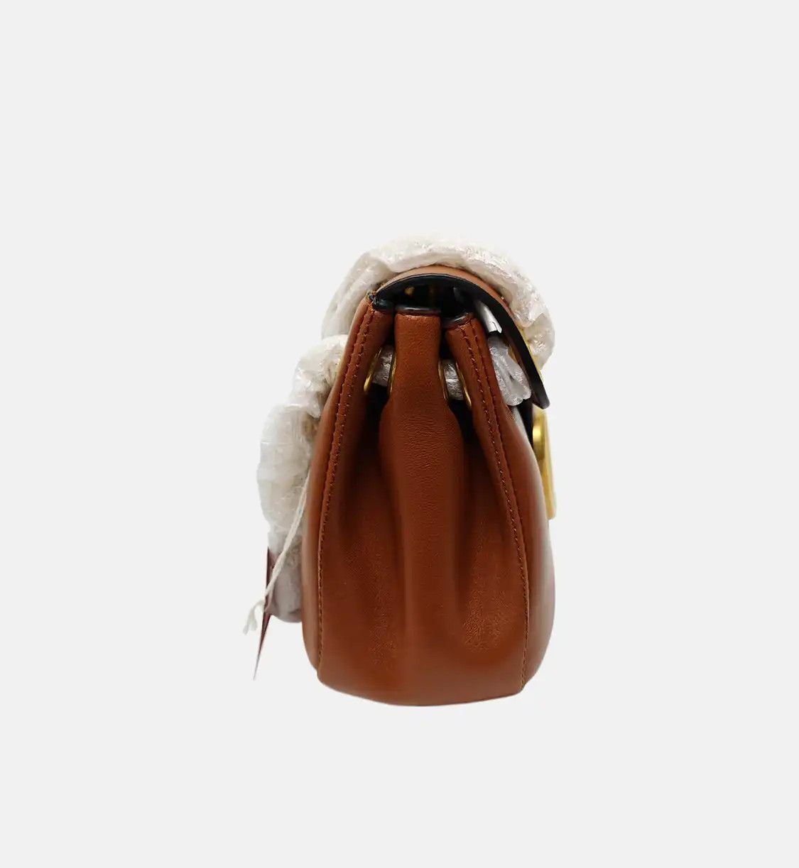 Valentino VALENTINO Vsling brown cowhide leather stud shoulder bag crossbody bag gold hard Size ONE SIZE - 4 Thumbnail