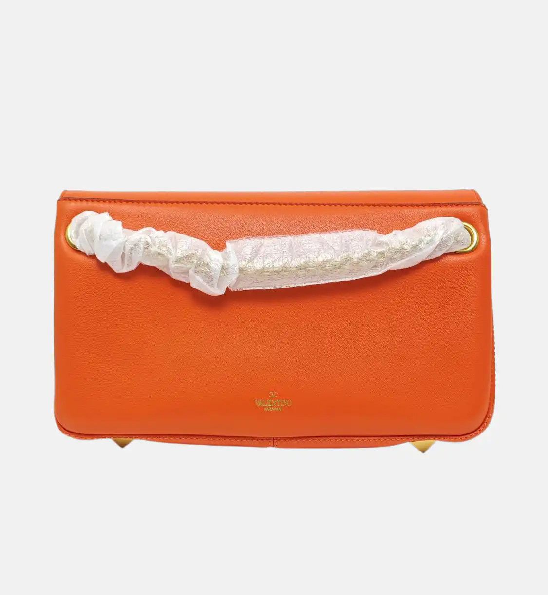Valentino VALENTINO Vsling orange cowhide leather stud shoulder bag crossbody bag gold har Size ONE SIZE - 5 Thumbnail