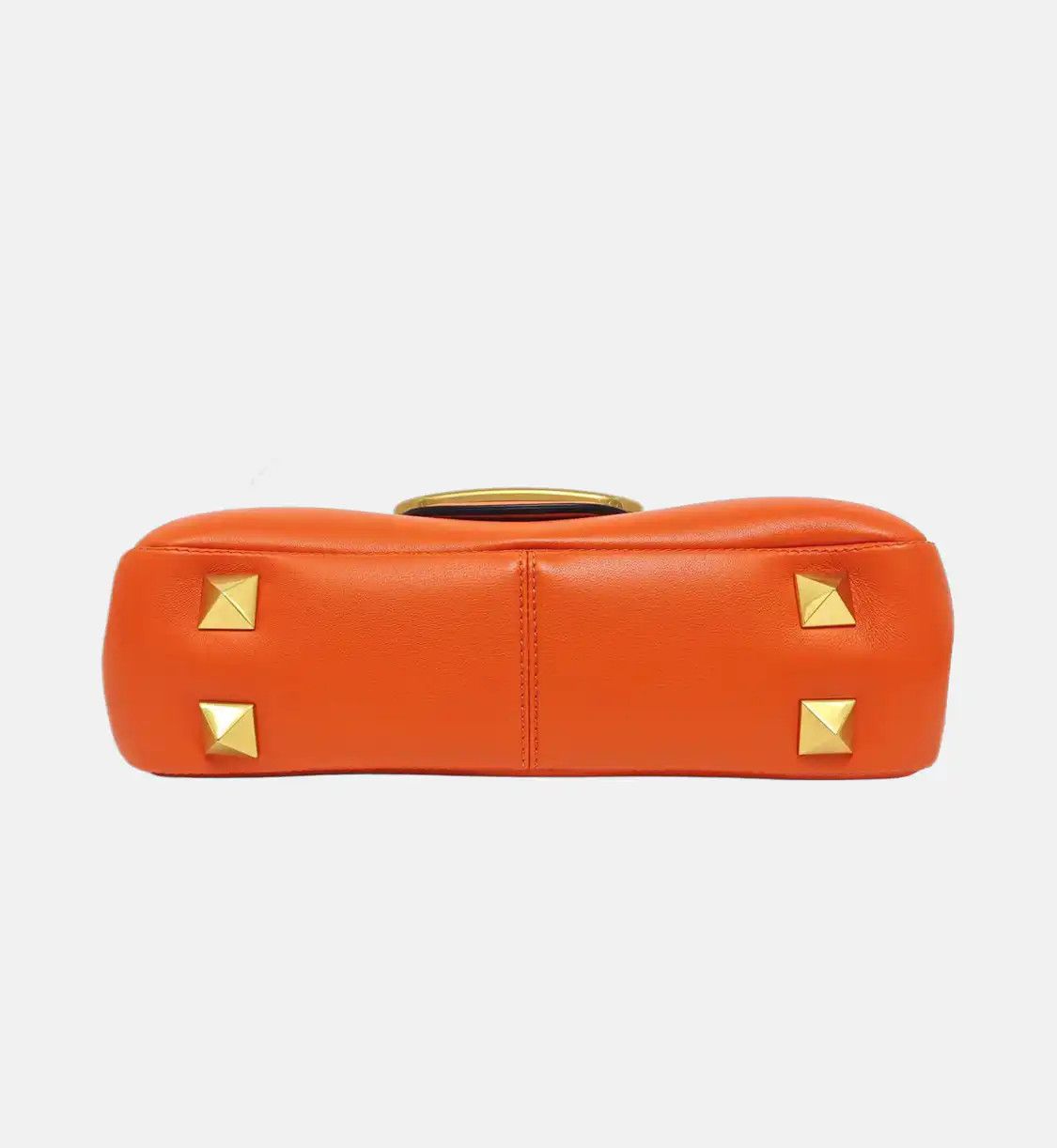 Valentino VALENTINO Vsling orange cowhide leather stud shoulder bag crossbody bag gold har Size ONE SIZE - 6 Thumbnail
