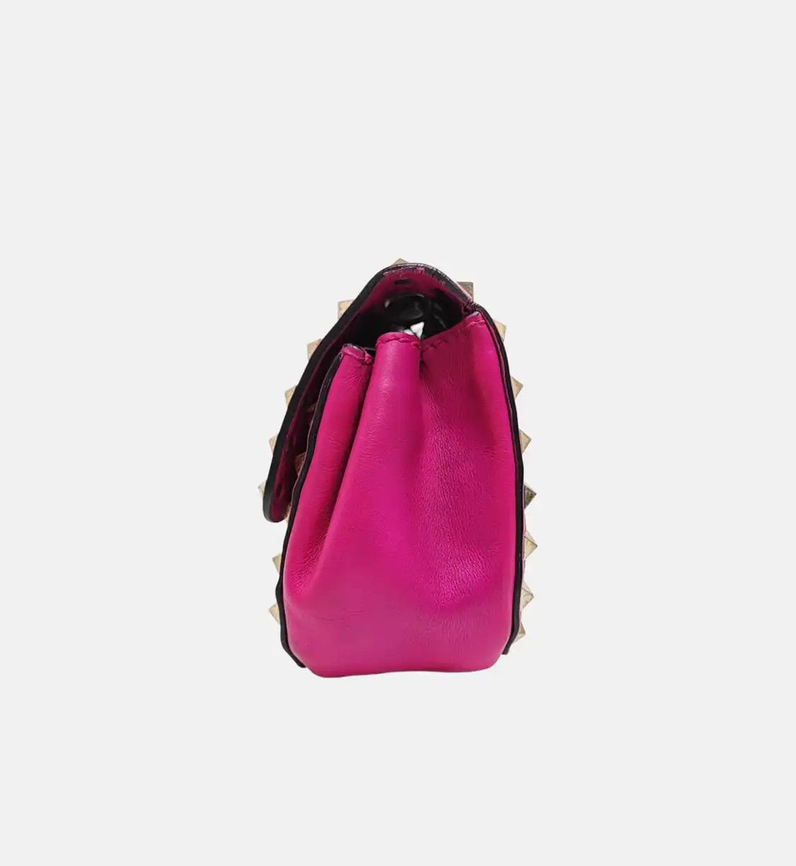 Valentino VALENTINO Rockstud rose redcowhide leather stud shoulder bag gold hardware detac Size ONE SIZE - 3 Thumbnail