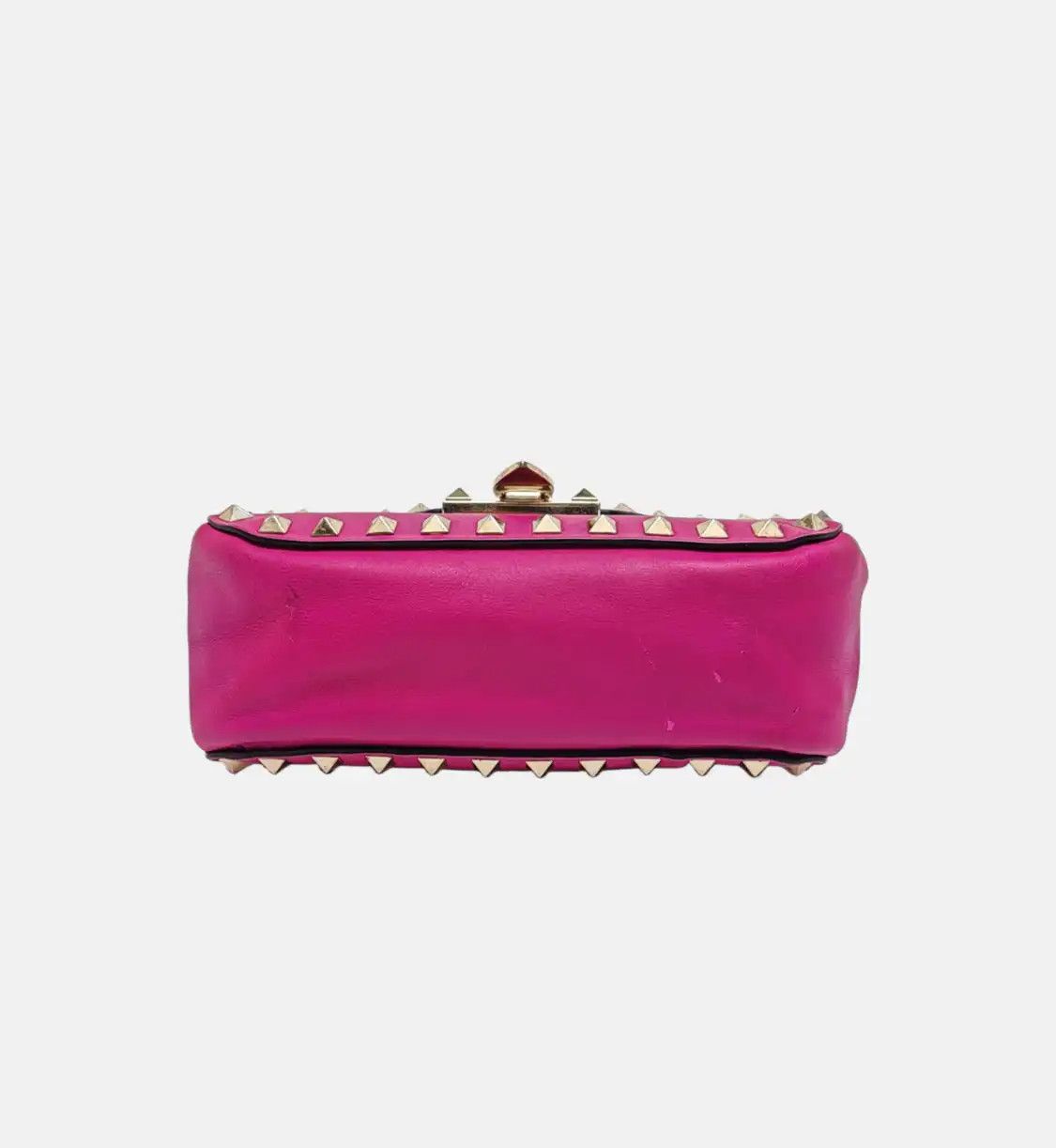 Valentino VALENTINO Rockstud rose redcowhide leather stud shoulder bag gold hardware detac Size ONE SIZE - 6 Thumbnail