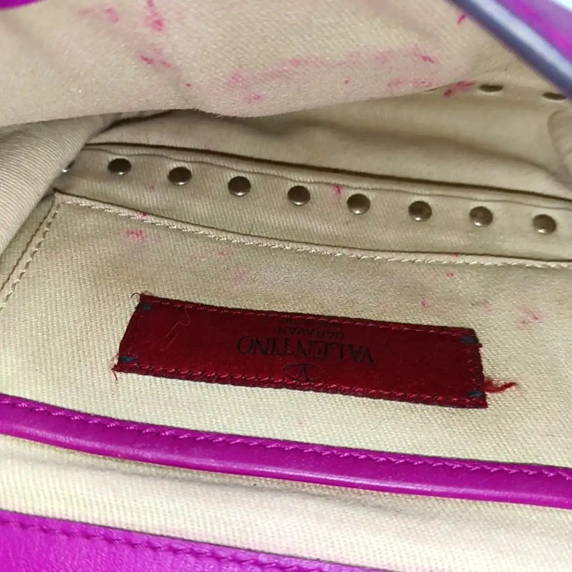 Valentino VALENTINO Rockstud rose redcowhide leather stud shoulder bag gold hardware detac Size ONE SIZE - 17 Thumbnail