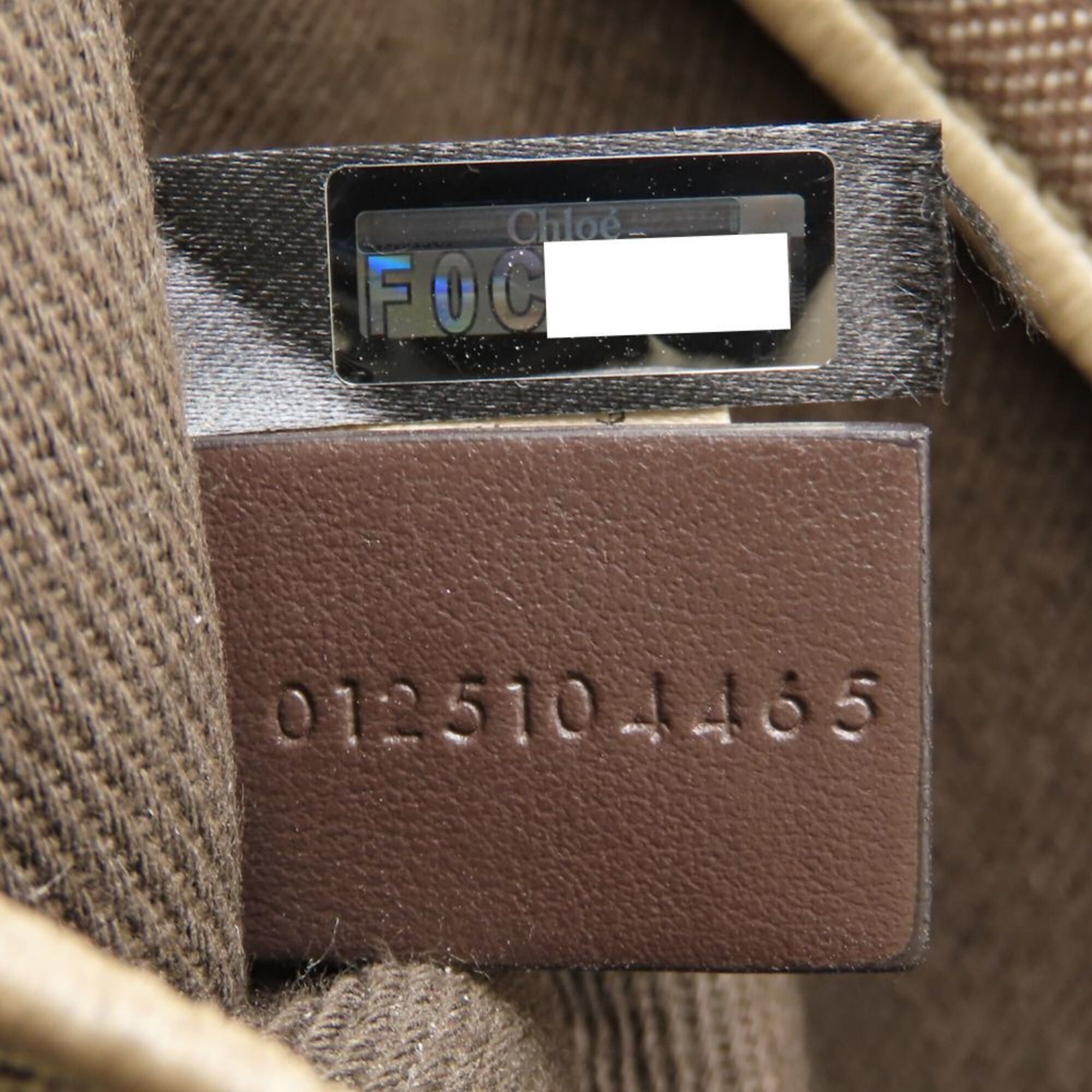 Chloe Chloé Chloe Carry Small Tote Bag CHC25SS911O6524X Canvas x Leather Coal Brown Women's 353376 Size ONE SIZE - 10 Thumbnail