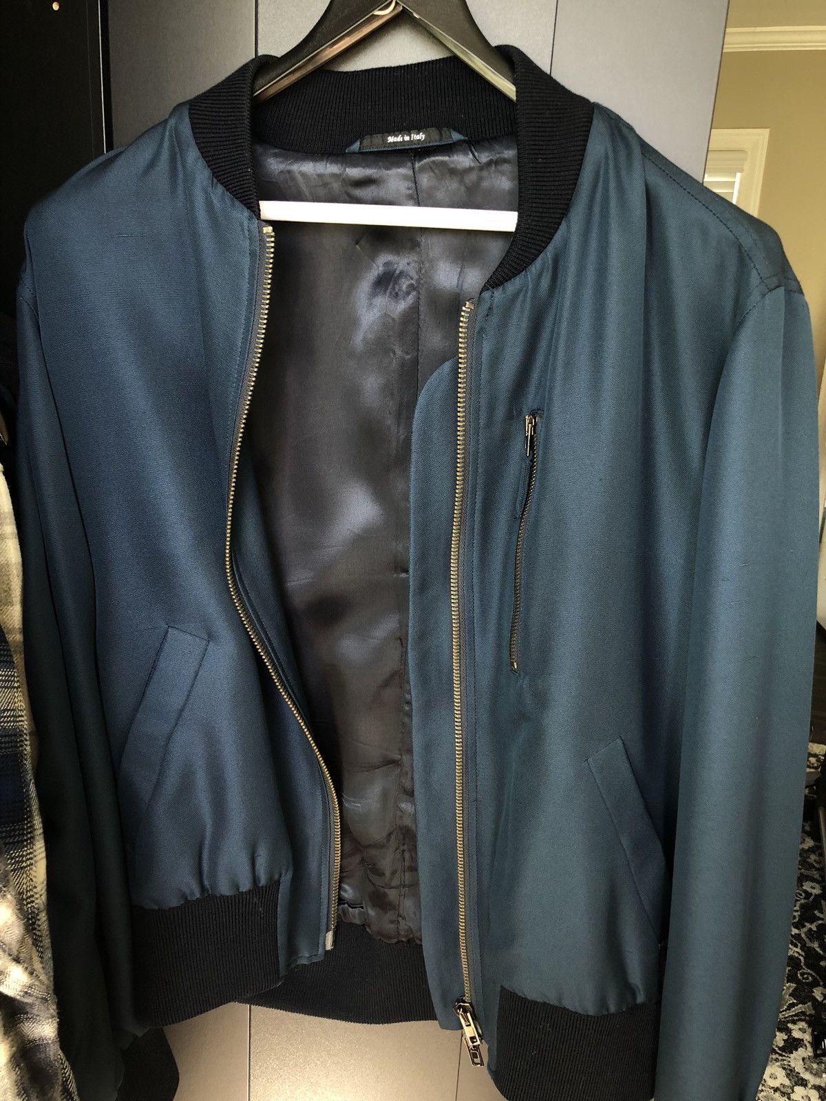 Maison Margiela Maison Margiela Blue Bomber Jacket Size US M / EU 48-50 / 2 - 1 Thumbnail