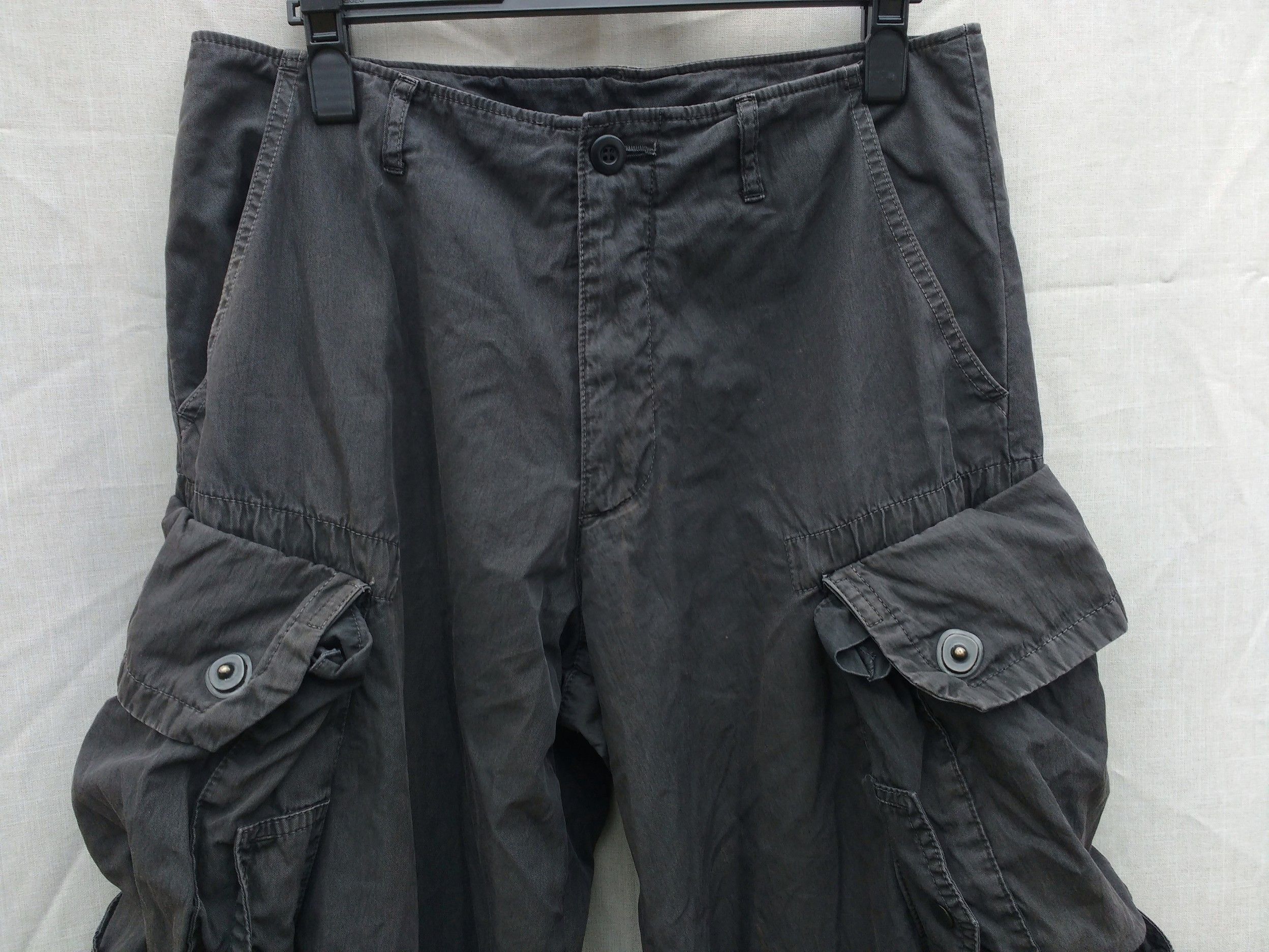 Julius Gray Cotton/Nylon Gas Mask Cargo Pants Size US 31 - 3 Thumbnail
