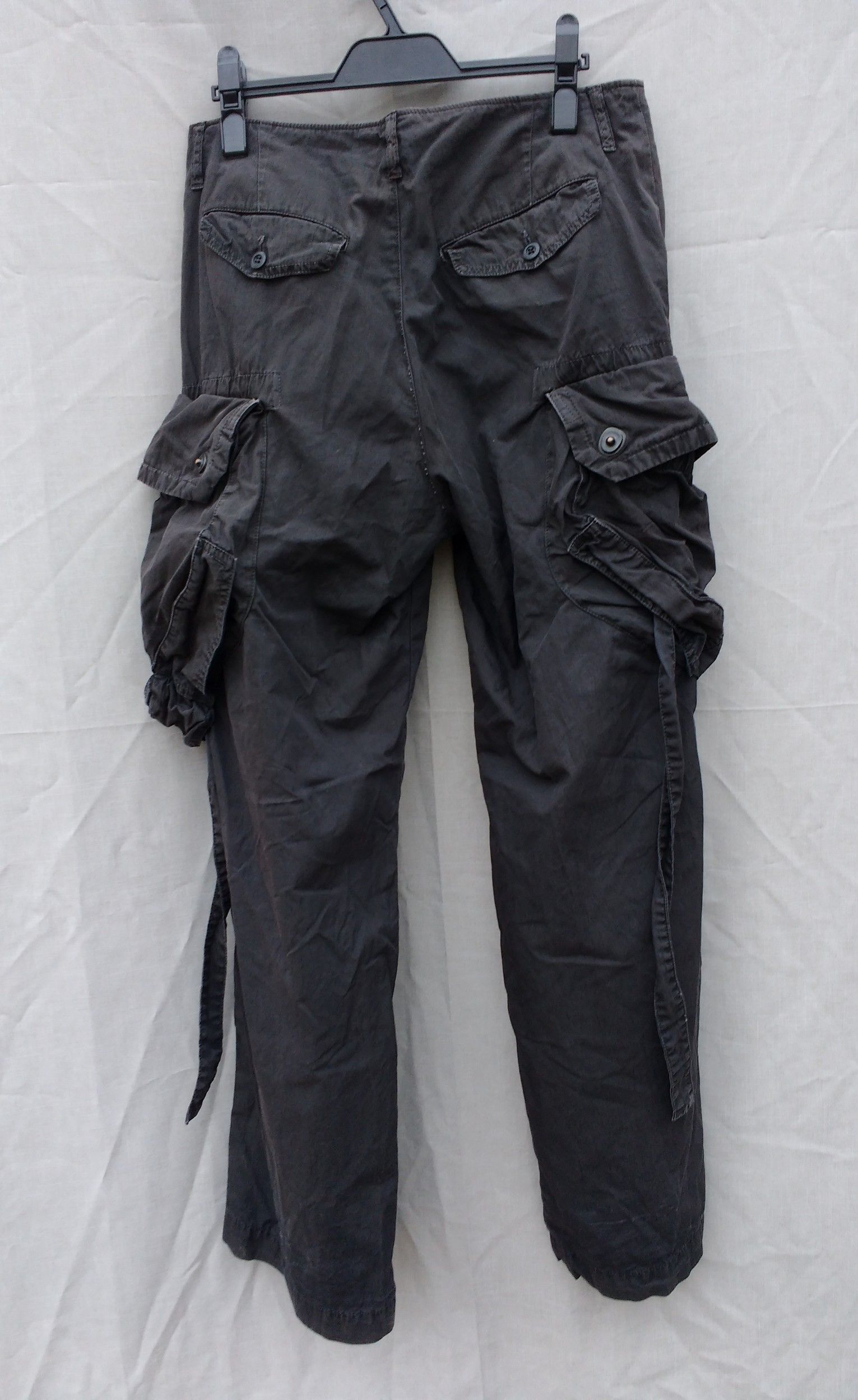 Julius Gray Cotton/Nylon Gas Mask Cargo Pants Size US 31 - 2 Thumbnail