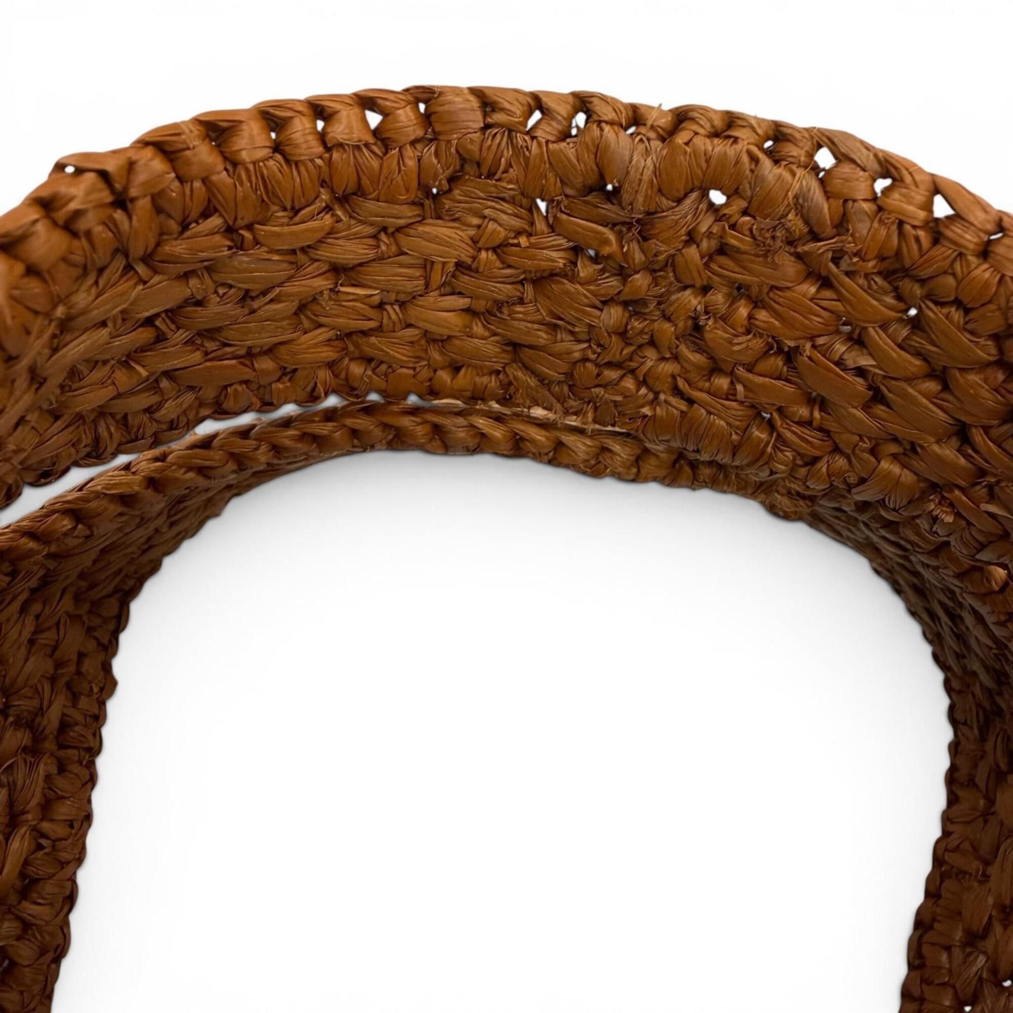Loewe LOEWE A685B59X01 Font Tote Small Raffia Honey Gold Leather Trim 2-Way Shoulder Bag/Handbag for Women, with Dust Bag Size ONE SIZE - 9 Thumbnail