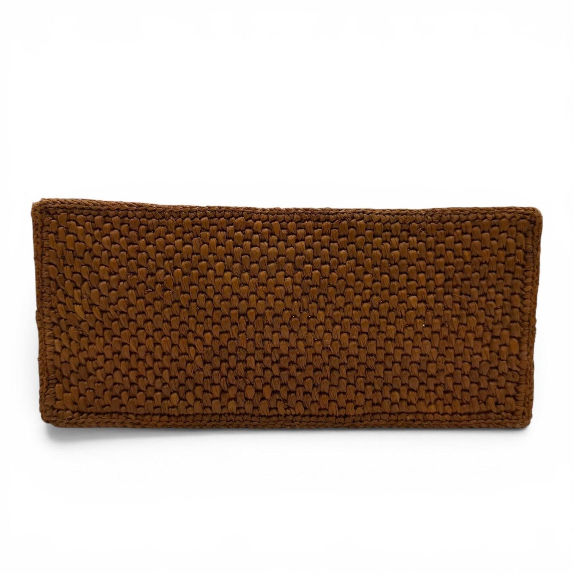 Loewe LOEWE A685B59X01 Font Tote Small Raffia Honey Gold Leather Trim 2-Way Shoulder Bag/Handbag for Women, with Dust Bag Size ONE SIZE - 6 Thumbnail