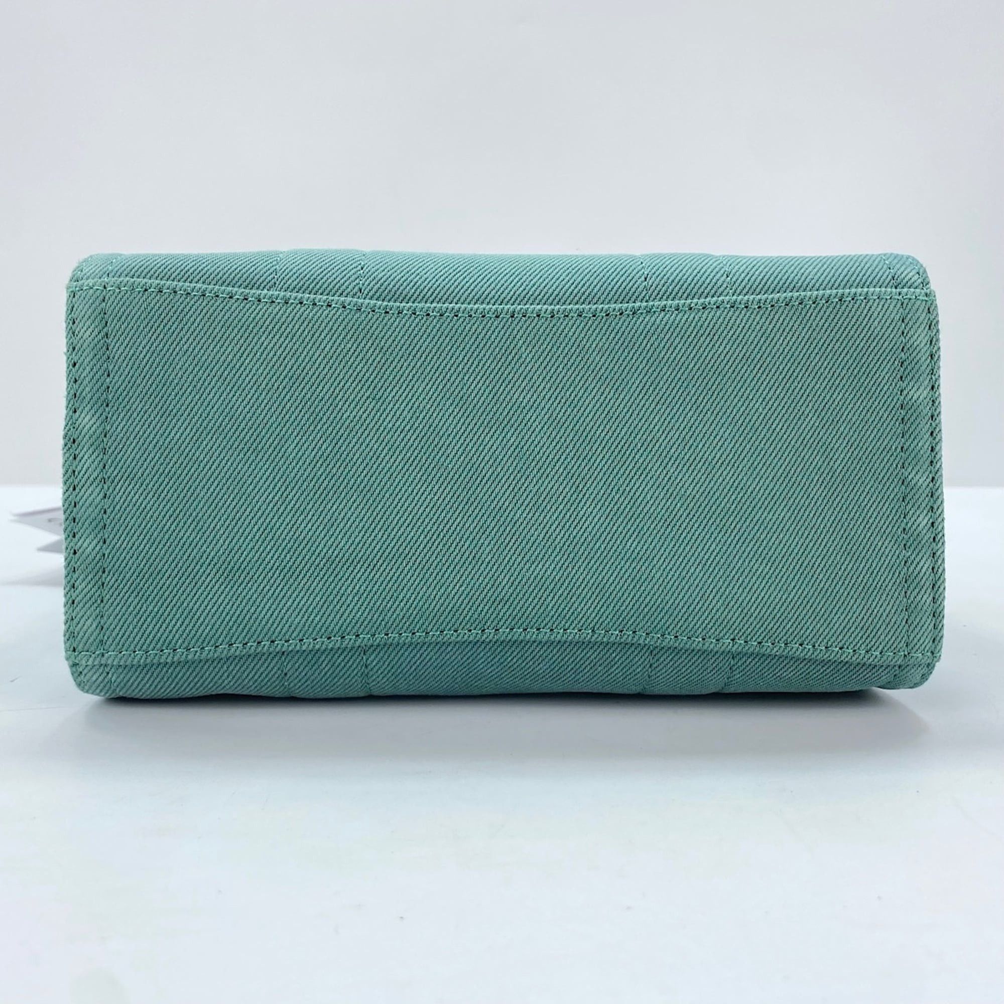 Coach Coach Cargo Tote Bag, 2-Way, Embroidered, Distressed Finish, Denim, Green Size ONE SIZE - 9 Thumbnail