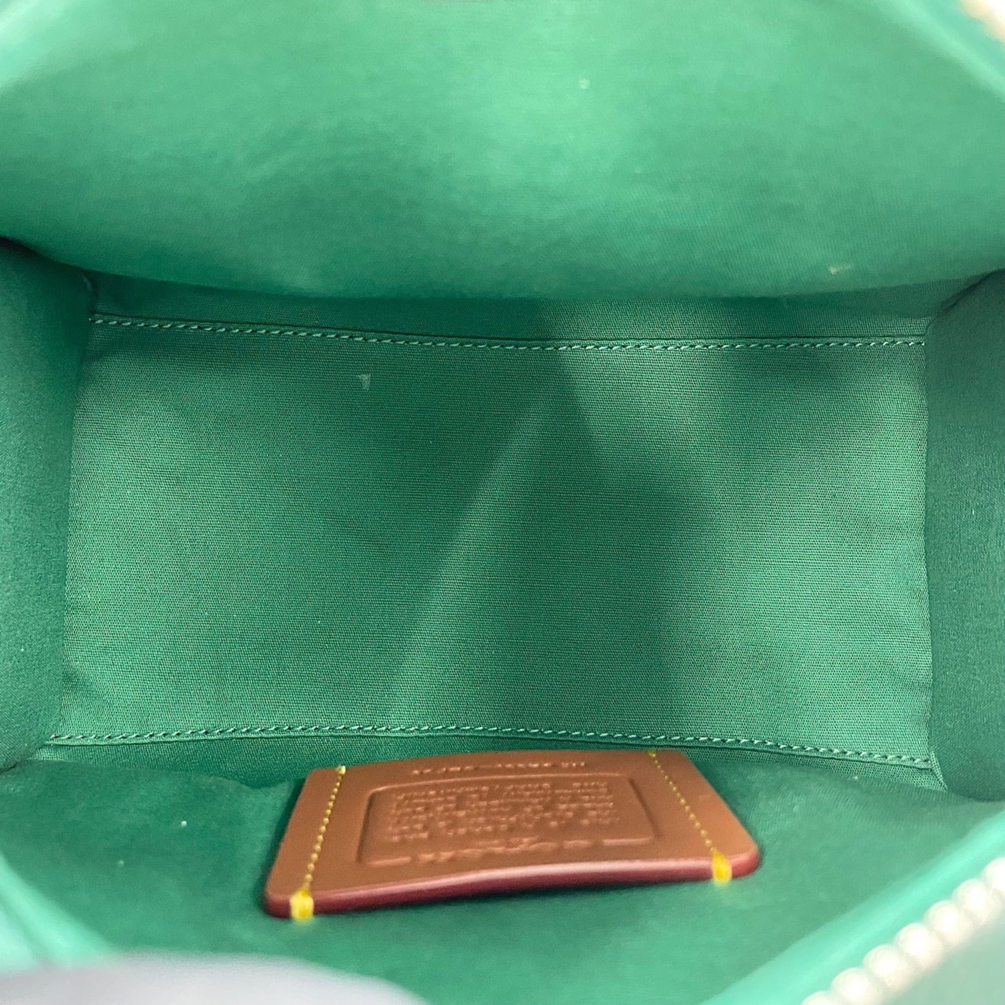 Coach Coach Cargo Tote Bag, 2-Way, Embroidered, Distressed Finish, Denim, Green Size ONE SIZE - 13 Thumbnail