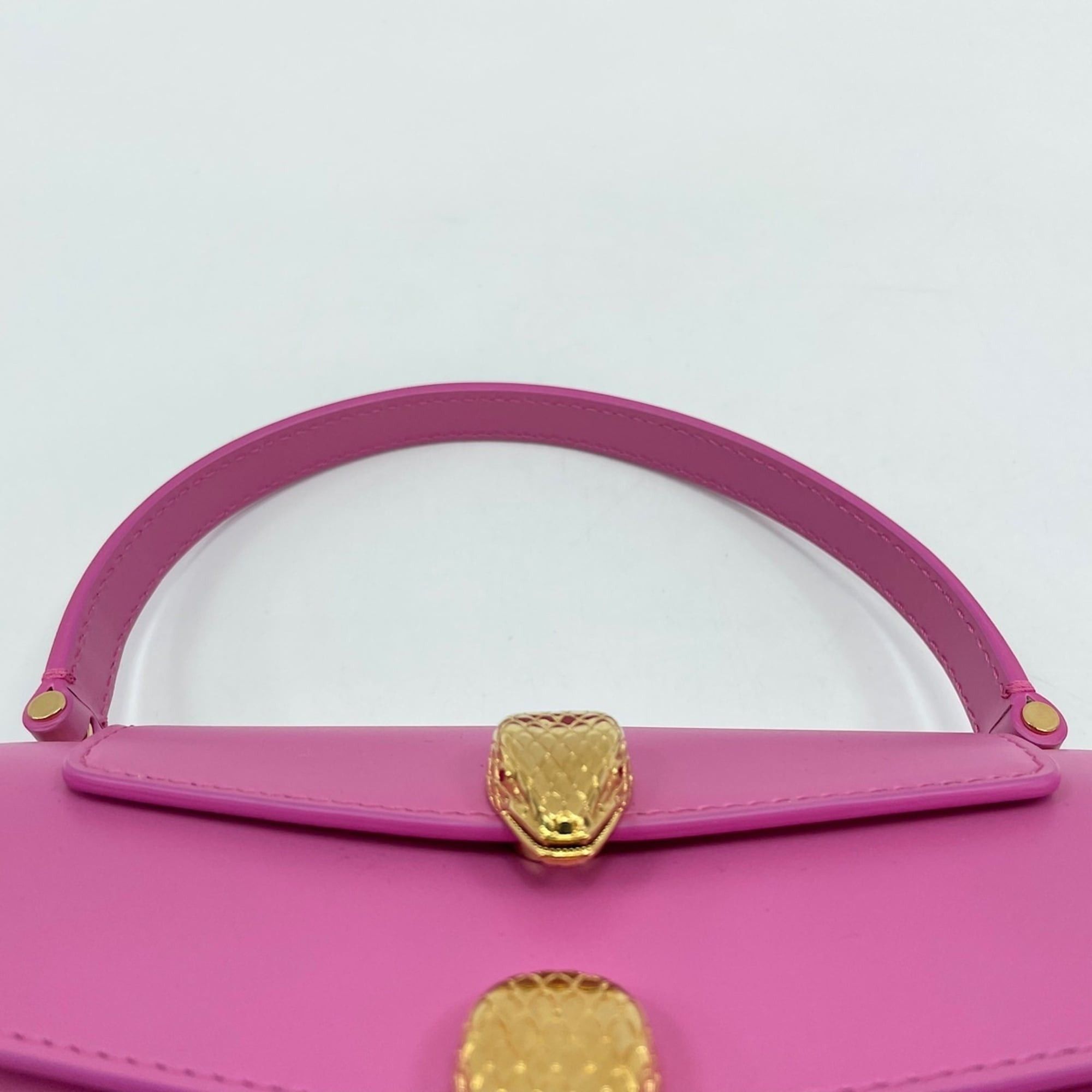 Bvlgari Bvlgari Bulgari x Alexander Wang Serpenti Snakehead 2-Way Handbag, Leather, Pink Size ONE SIZE - 11 Thumbnail